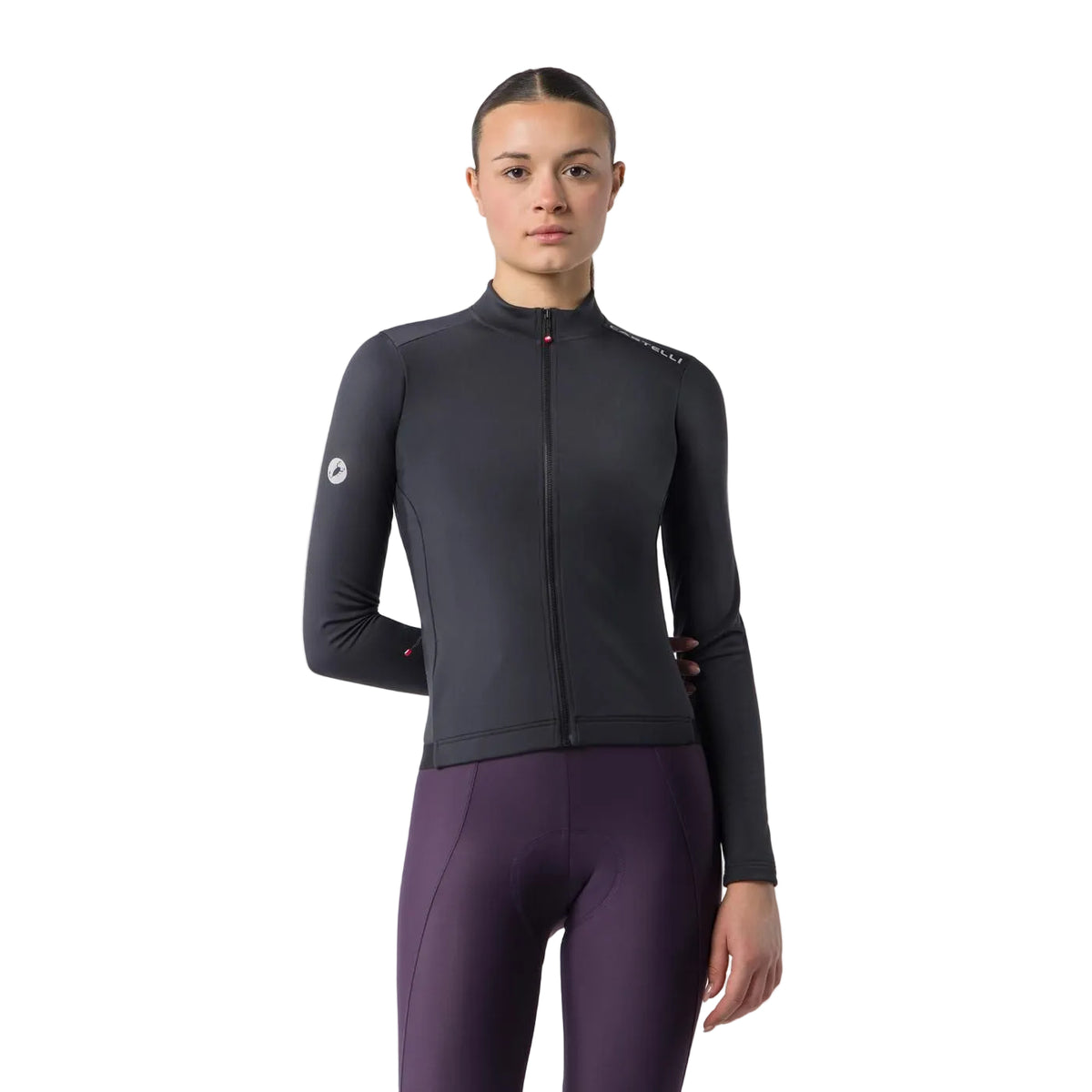 Castelli W Espresso Thermal 2 Jersey Cycling Apparel - Womens - Jersey - Long Sleeve Castelli Xsmall Black/White