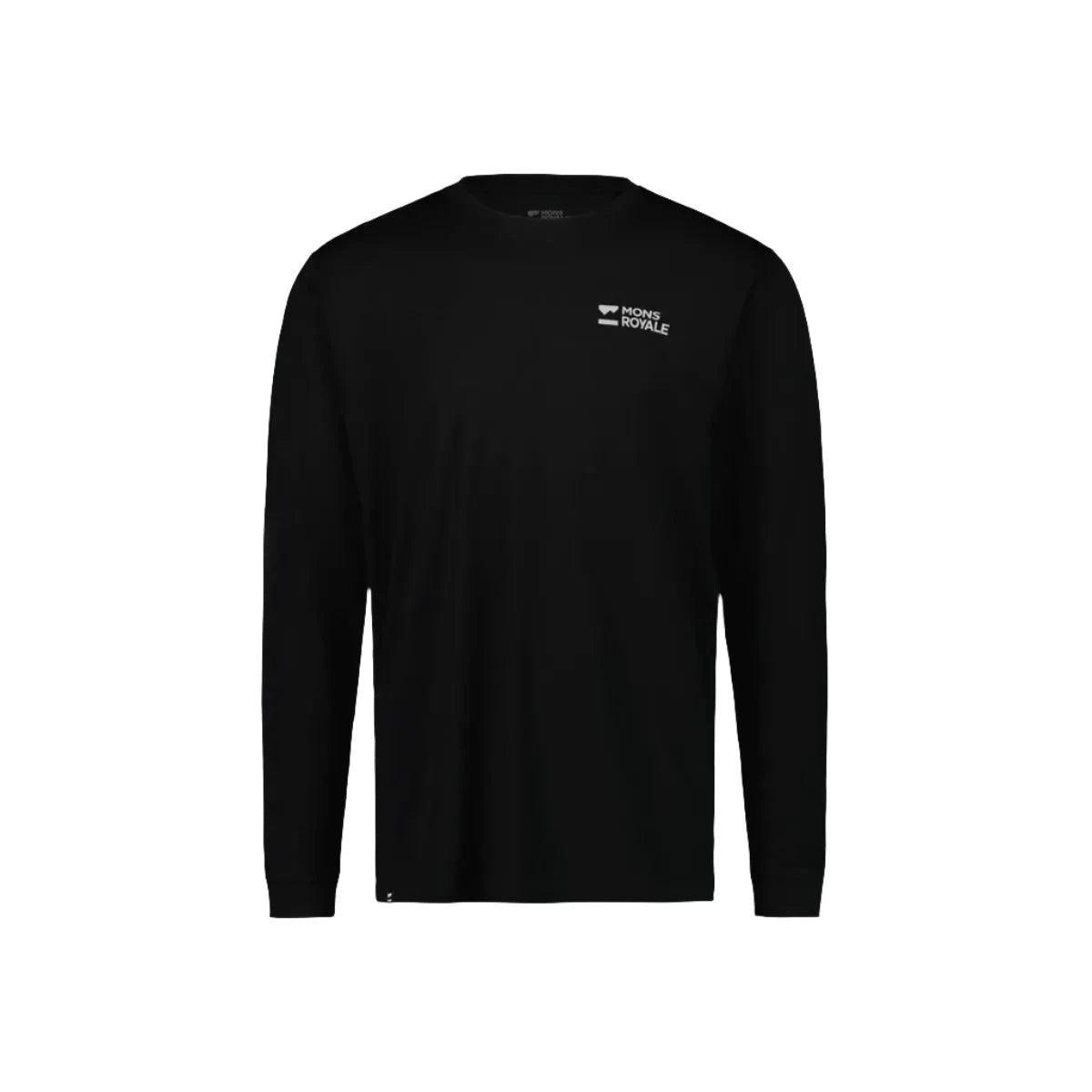 Mons Royale Icon Merino Air-Con LS Cycling Apparel - Mens - Jersey Mons Royale 3XLarge Black