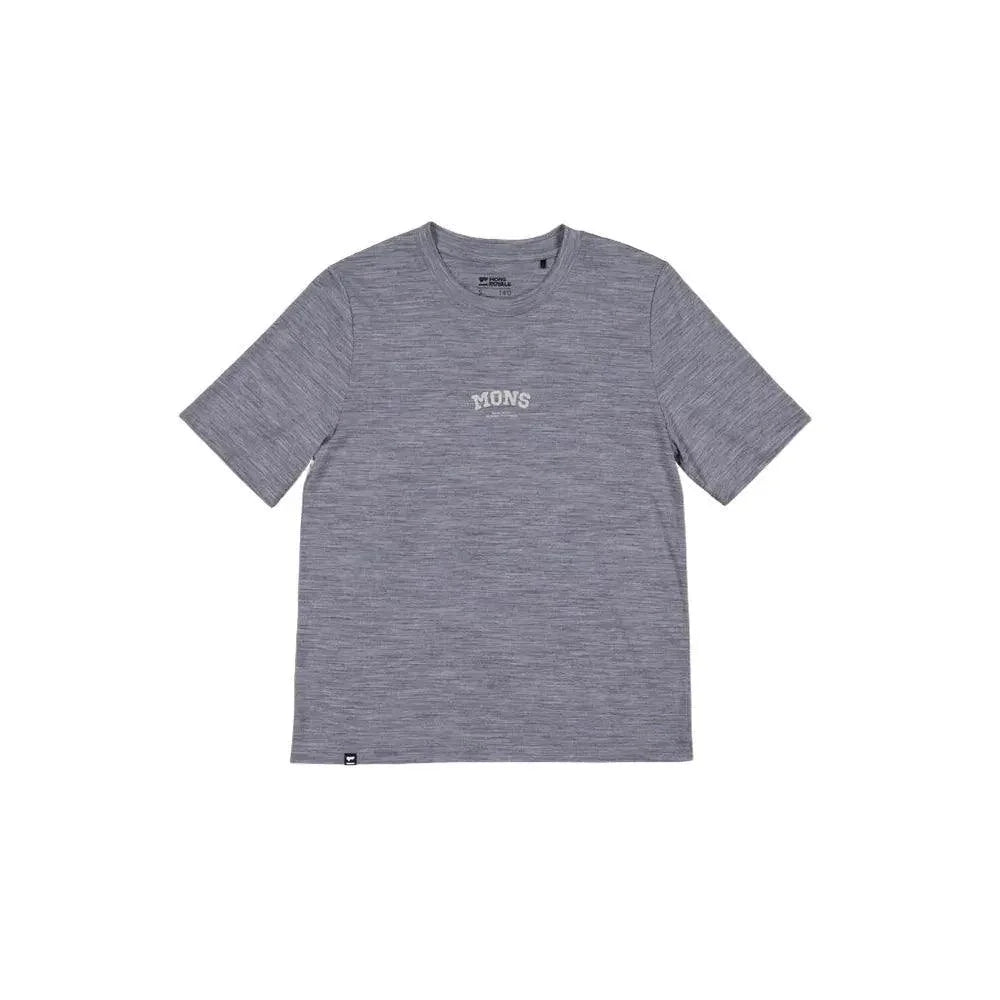 Mons Icon Merino Air-Con Relaxed Tee Cycling Apparel - Womens - Jersey - Short Sleeve Mons Royale Large Grey Heather