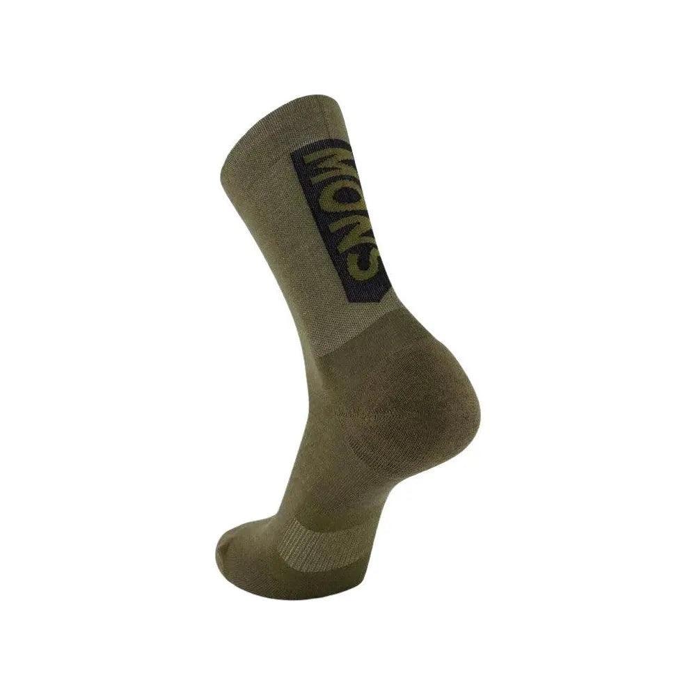 Mons Royale Atlas Merino Crew Sock Cycling Apparel - Socks Mons Royale Large Dark Olive