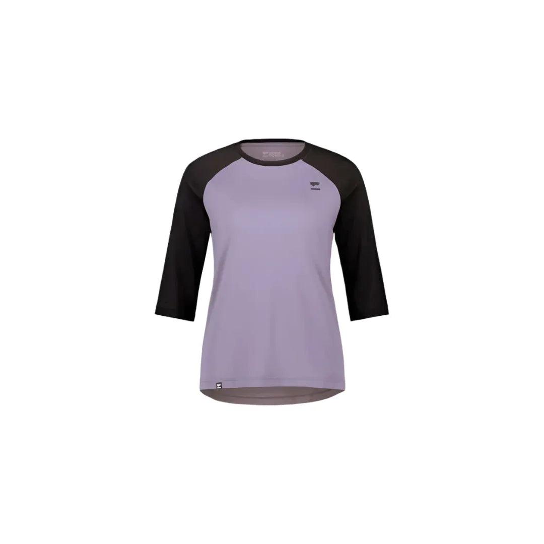 Mons Royale W Tarn Merino Shift Raglan 3/4 Cycling Apparel - Womens - Jersey - Long Sleeve Mons Royale XSmall Thistle / Black