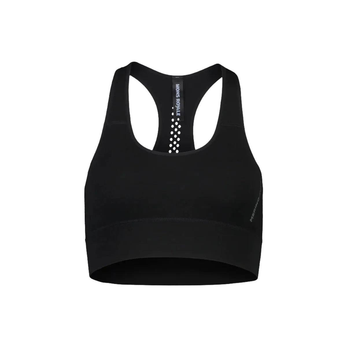 Mons Stratos Merino Shift Sports Bra Cycling Apparel - Womens - base layer Mons Royale Large Black