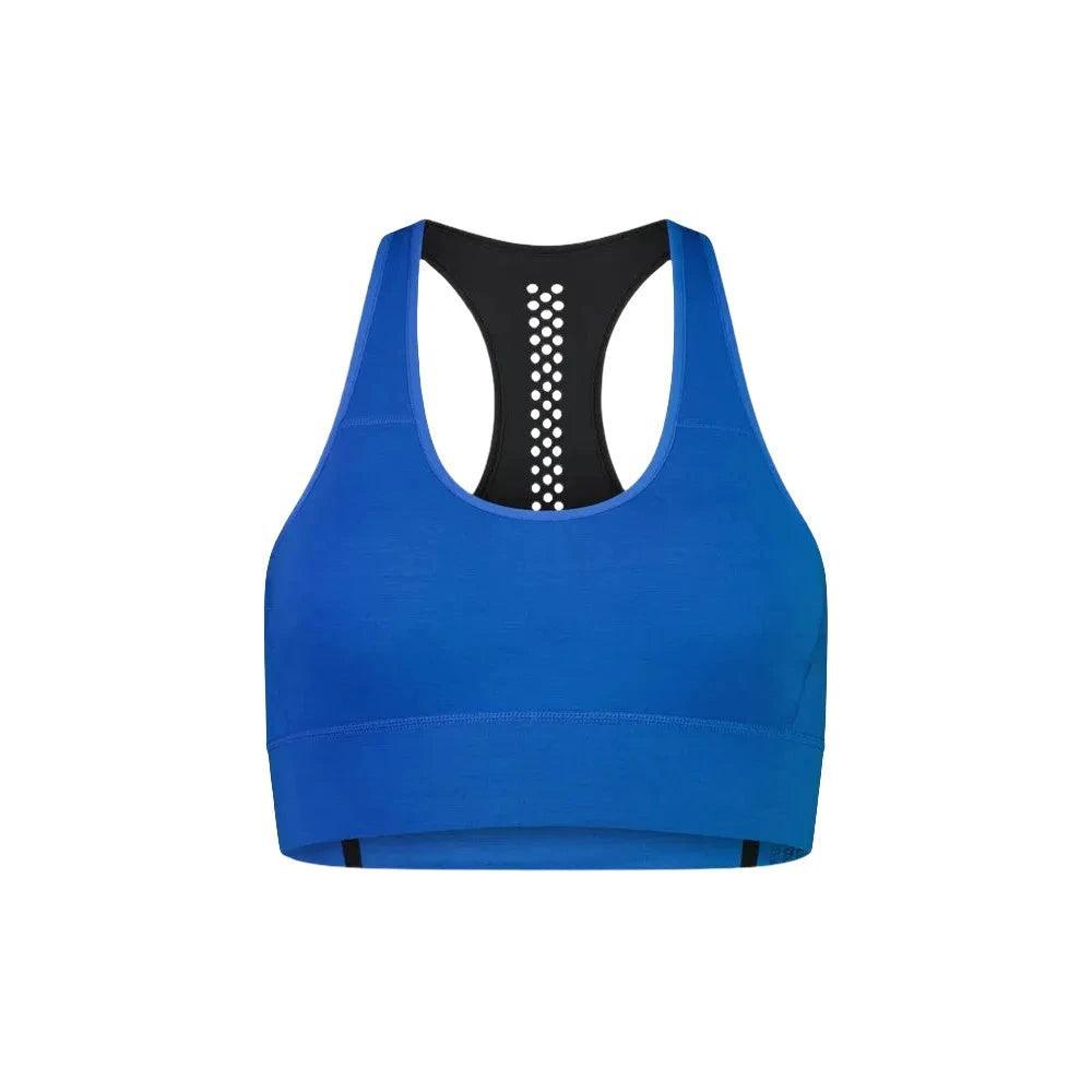 Mons Stratos Merino Shift Sports Bra Cycling Apparel - Womens - base layer Mons Royale Large Pop Blue