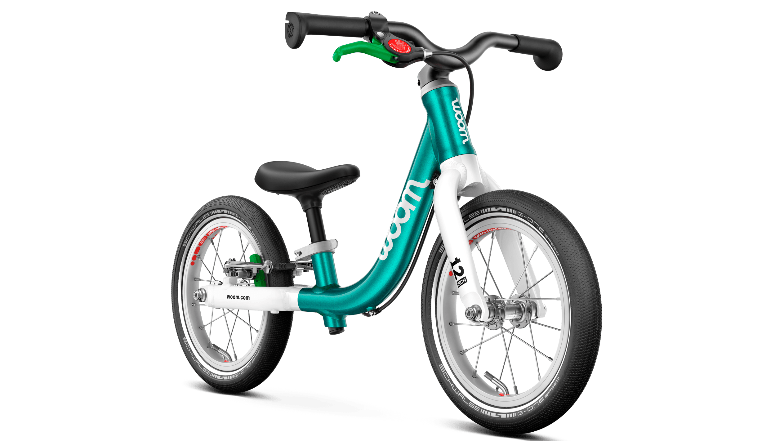 Woom GO 1 Bicycle - Kids Bikes - 12" Woom 12" Metallic Turquoise