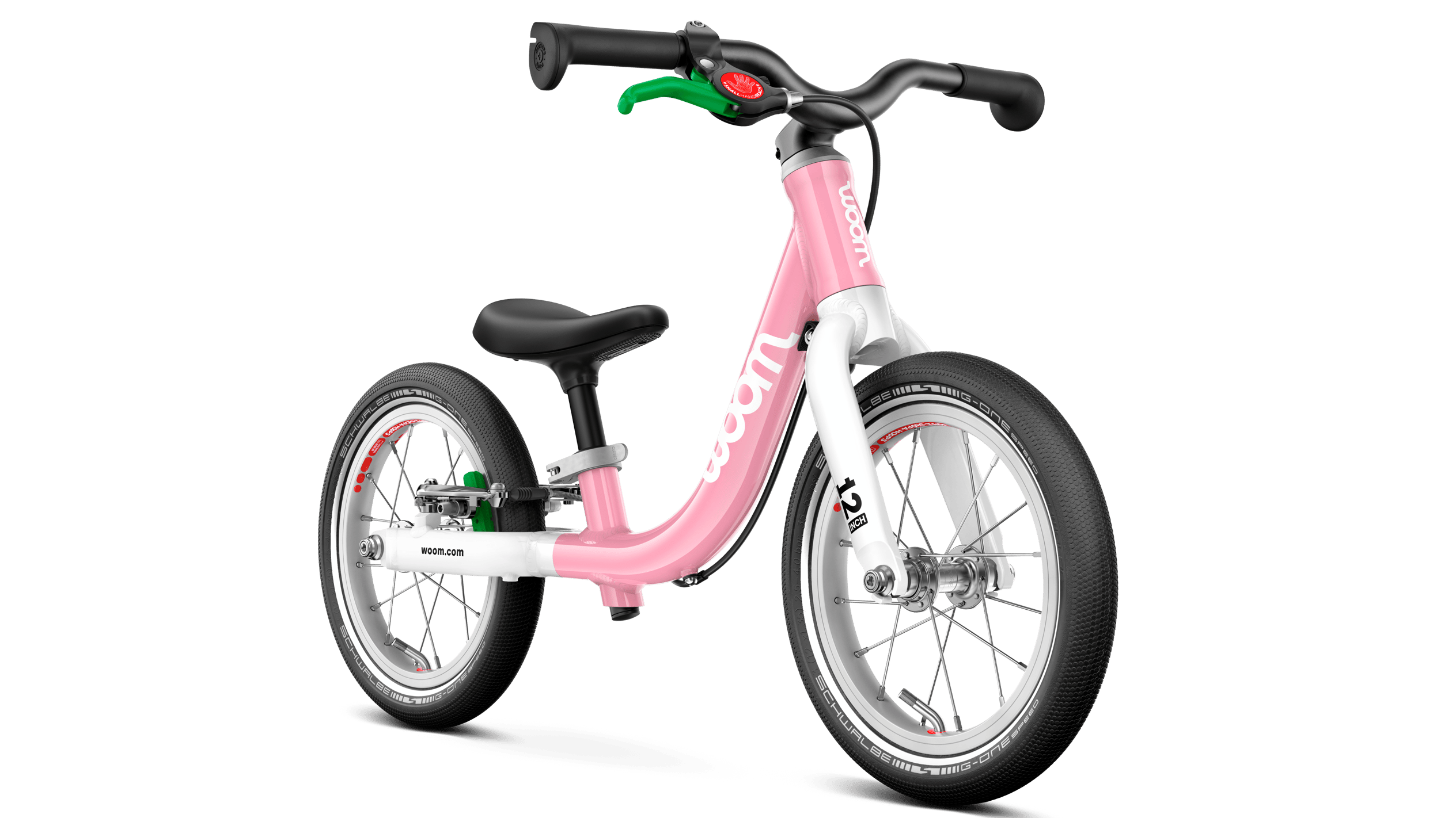 Woom GO 1 Bicycle - Kids Bikes - 12" Woom 12" Powder Pink