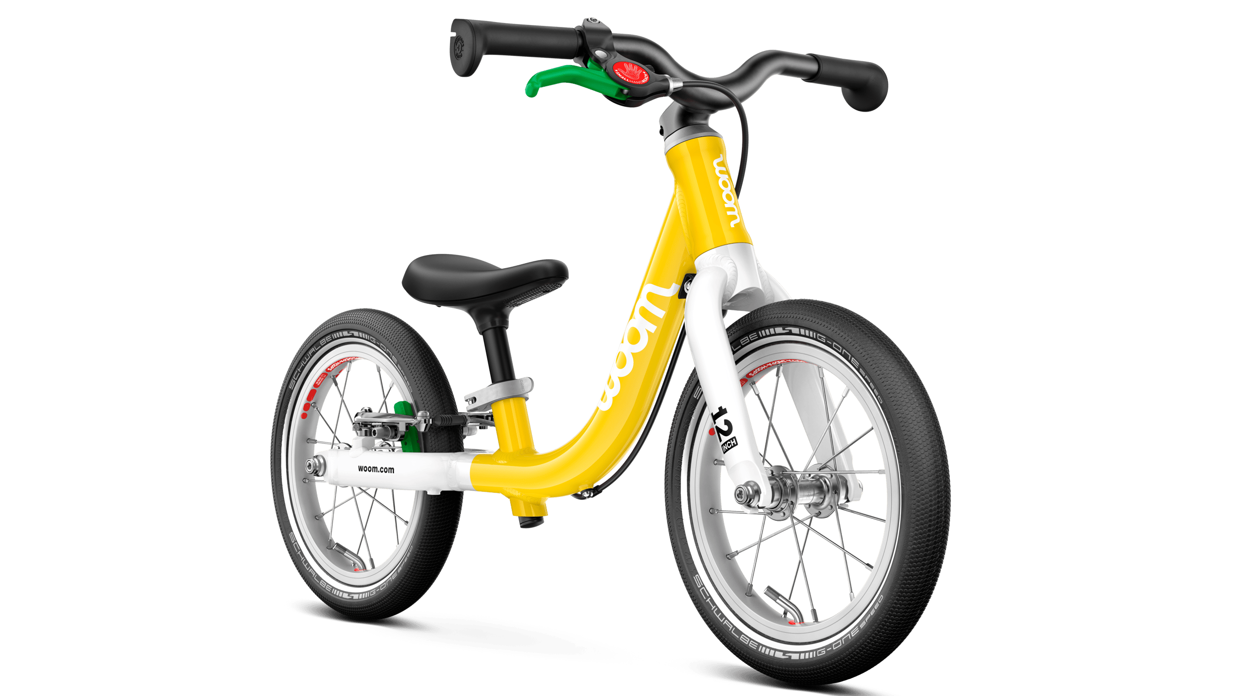 Woom GO 1 Bicycle - Kids Bikes - 12" Woom 12" Vibrant Yellow