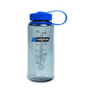 Nalgene 16oz Wide Mouth Water Bottles and Bladders Nalgene Grey w/ blue lid