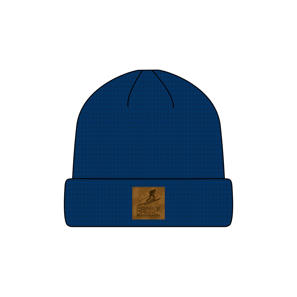 CCBC Waffle Knit Beanie Merch Cripple Creek Backcountry Blue