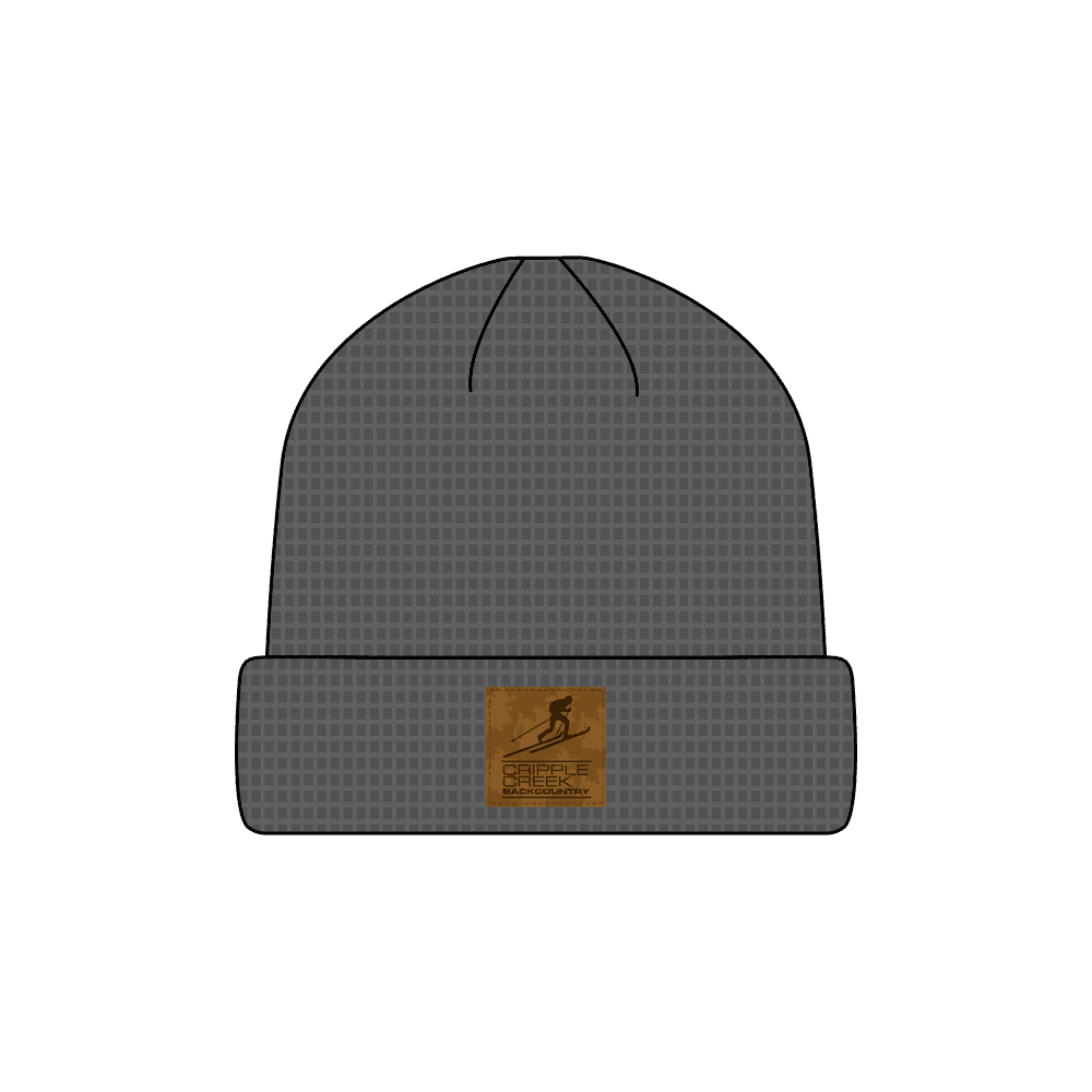 CCBC Waffle Knit Beanie Merch Cripple Creek Backcountry Gray