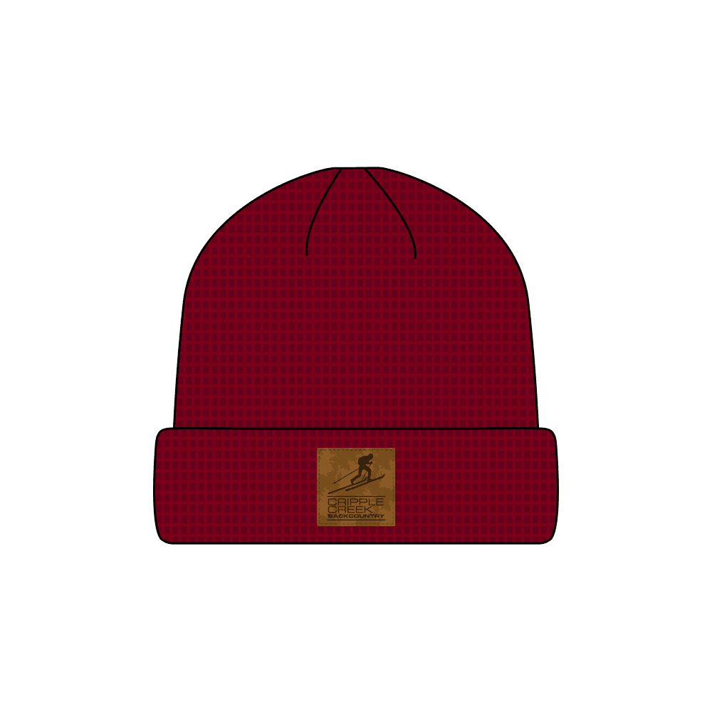 CCBC Waffle Knit Beanie Merch Cripple Creek Backcountry Red