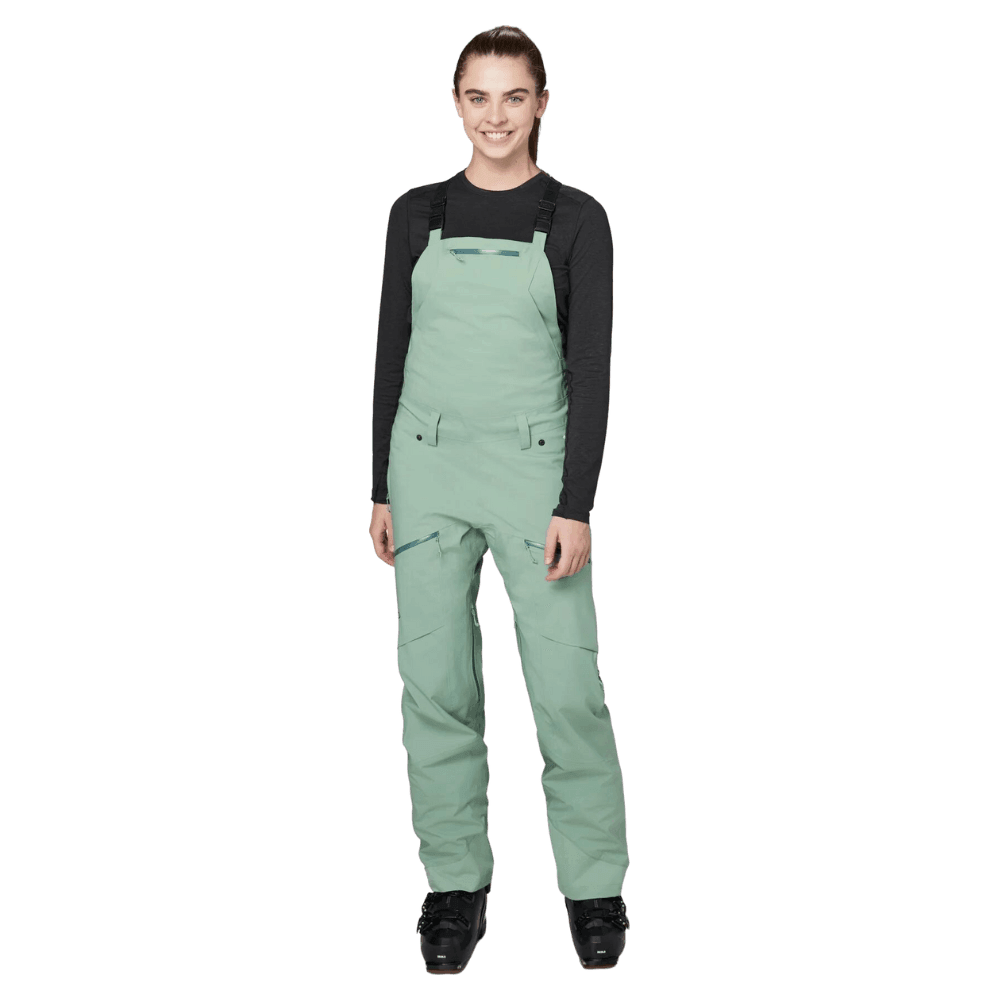 Flylow Foxy Bib (23/24) Winter Apparel - Winter Apparel Womens Hardshell Bottom Flylow XSmall Seaglass