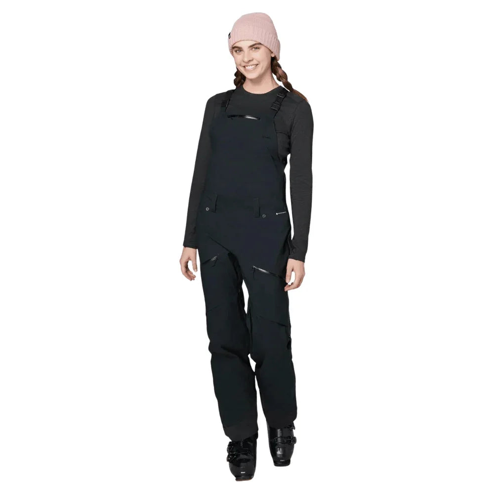 Flylow Foxy Bib (23/24) Winter Apparel - Winter Apparel Womens Hardshell Bottom Flylow XSmall Black