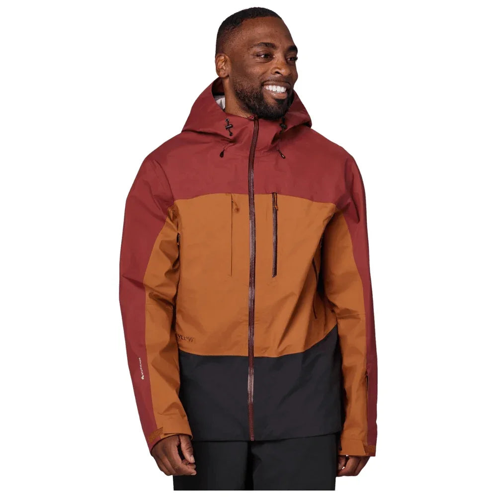 Flylow Lab Coat Winter Apparel - Winter Apparel Mens Hardshell Top Flylow Small Redwood/Copper/Black