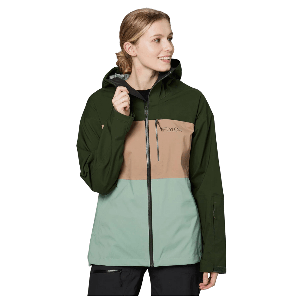 Flylow Lucy Jacket Winter Apparel - Winter Apparel Womens Hardshell Top Flylow XSmall Pine/Chai/Seaglass