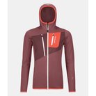 Ortovox Fleece Grid Hoody W (2024) Winter Apparel - Winter Apparel Womens Base Layer Top Ortovox XSmall Mountain Rose