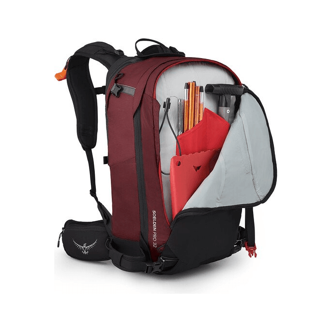 Osprey Soelden Pro E2 Airbag Pack 32 Red Mountain Backpacks and Bags - Winter Pack Airbag Osprey