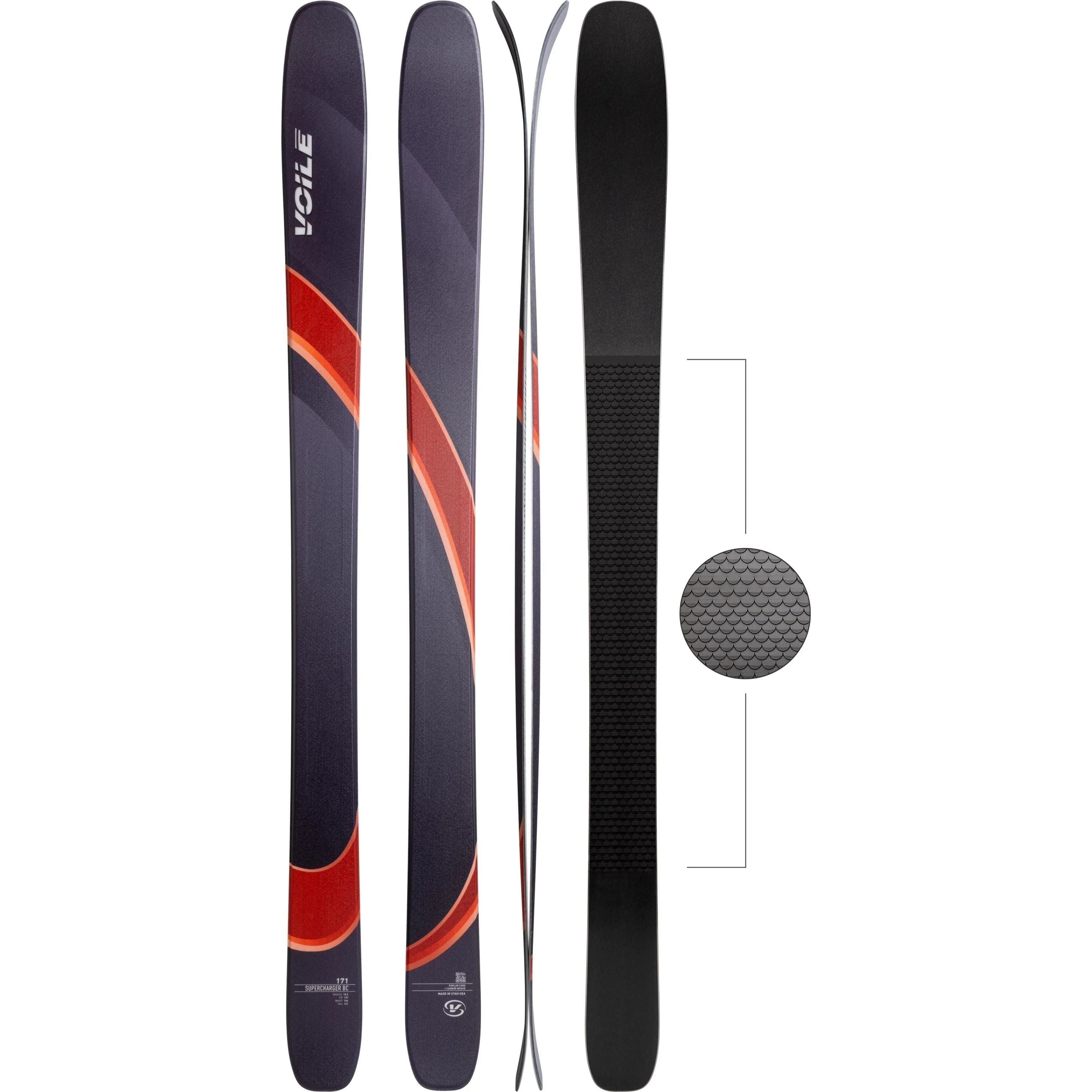 Voile SuperCharger BC Touring Ski (2024) Skis - Touring Skis - All Mountain - Mens-Unisex Voile 154