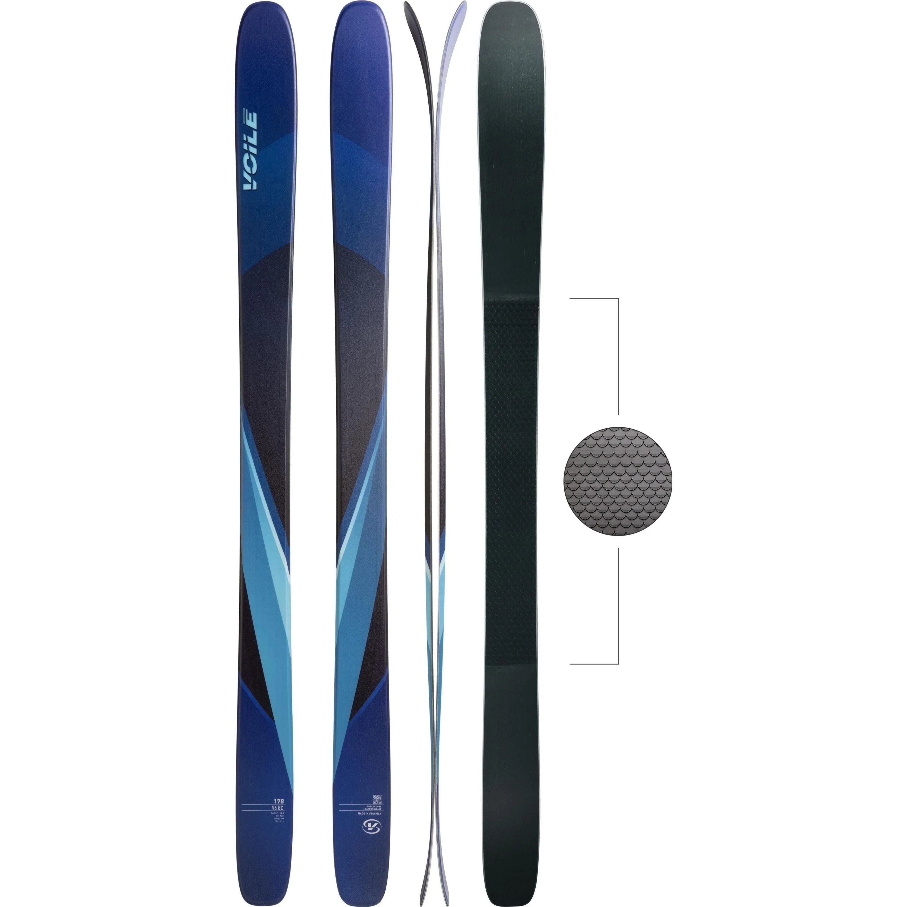 Voile V6 BC Alpine Touring Ski (2024) Skis - Touring Skis - All Mountain - Mens-Unisex Voile 163