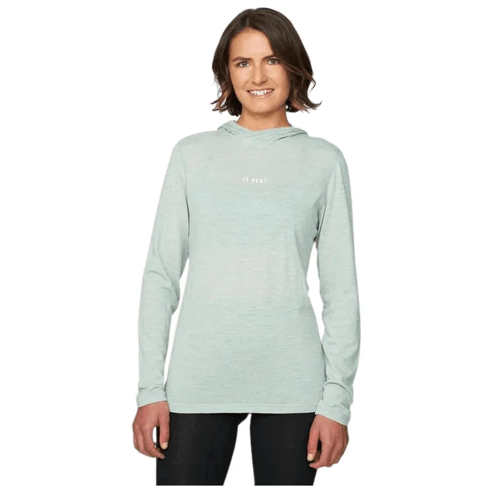 Womens Feathertop Ultralight Hooded LS Tee Winter Apparel - Winter Apparel Womens Base Layer Top Le Bent XS Sage