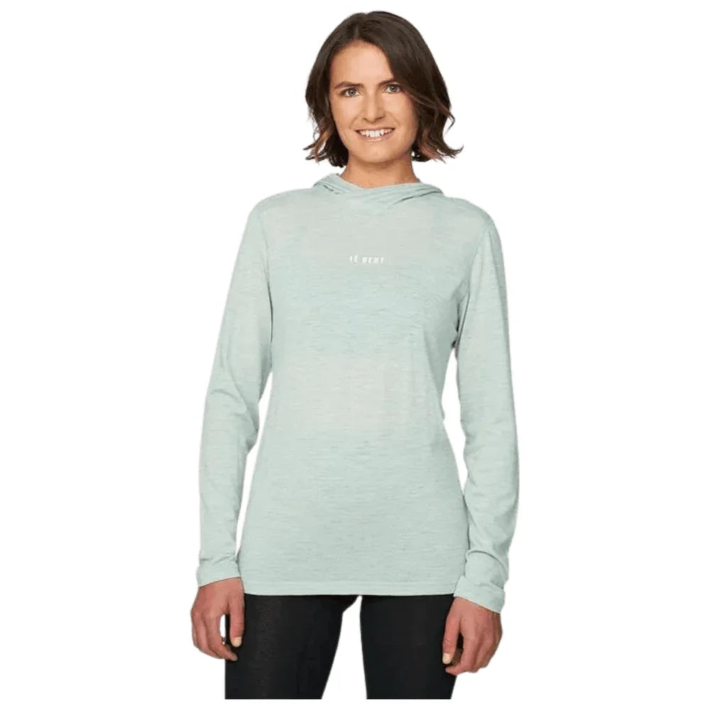 Womens Feathertop Ultralight Hooded LS Tee Winter Apparel - Winter Apparel Womens Base Layer Top Le Bent XS Sage