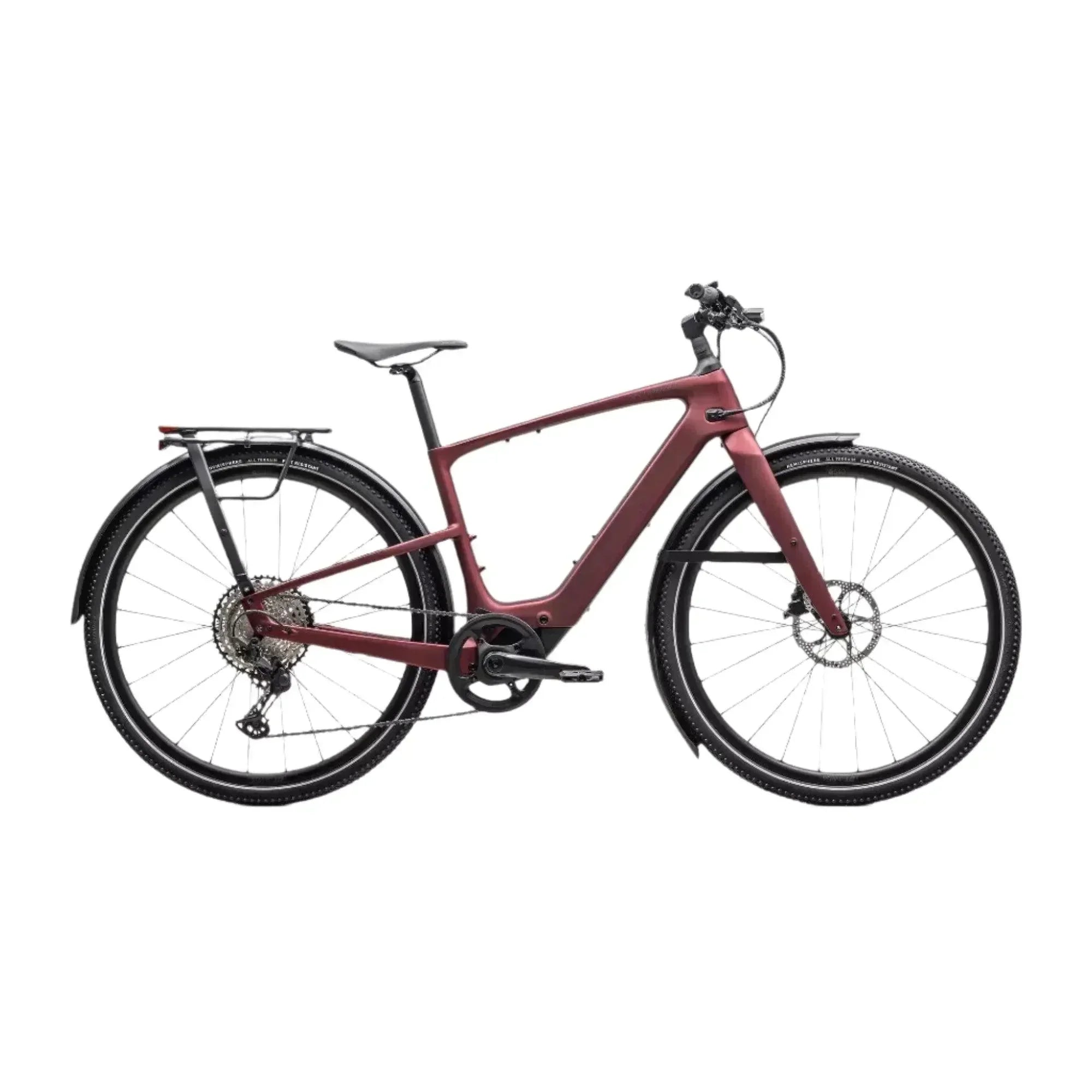 Specialized Turbo Vado SL 2 6.0 EQ Carbon Bicycle - E-Bikes - Hybrid - Regular Specialized Small Satin Red Sky / Red Onyx Frost