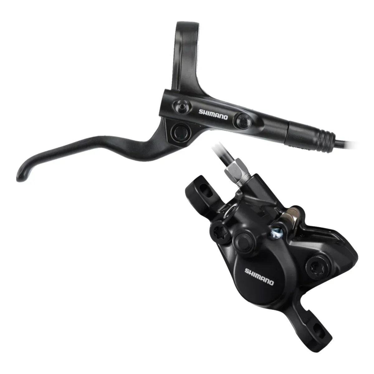 Shimano BR-MT200 Disc Brake and BL-MT201 Lever - Rear, Hydraulic, 2-Piston, Post Mount, Black Cycling Parts - Brake - Brake Lever Shimano
