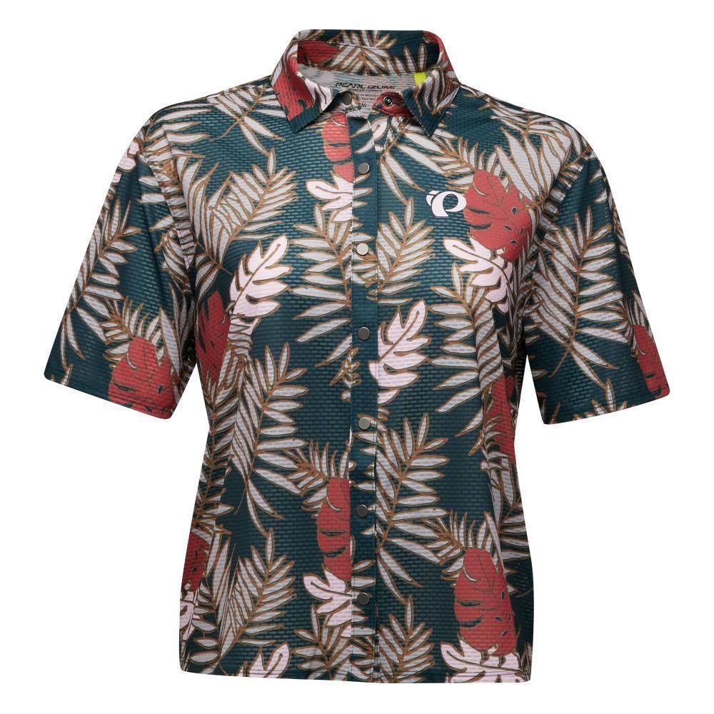Pearl Izumi W Canyon Tech Snap Jersey Cycling Apparel - Womens - Jersey - Short Sleeve Pearl Izumi Small Rosewood Palm