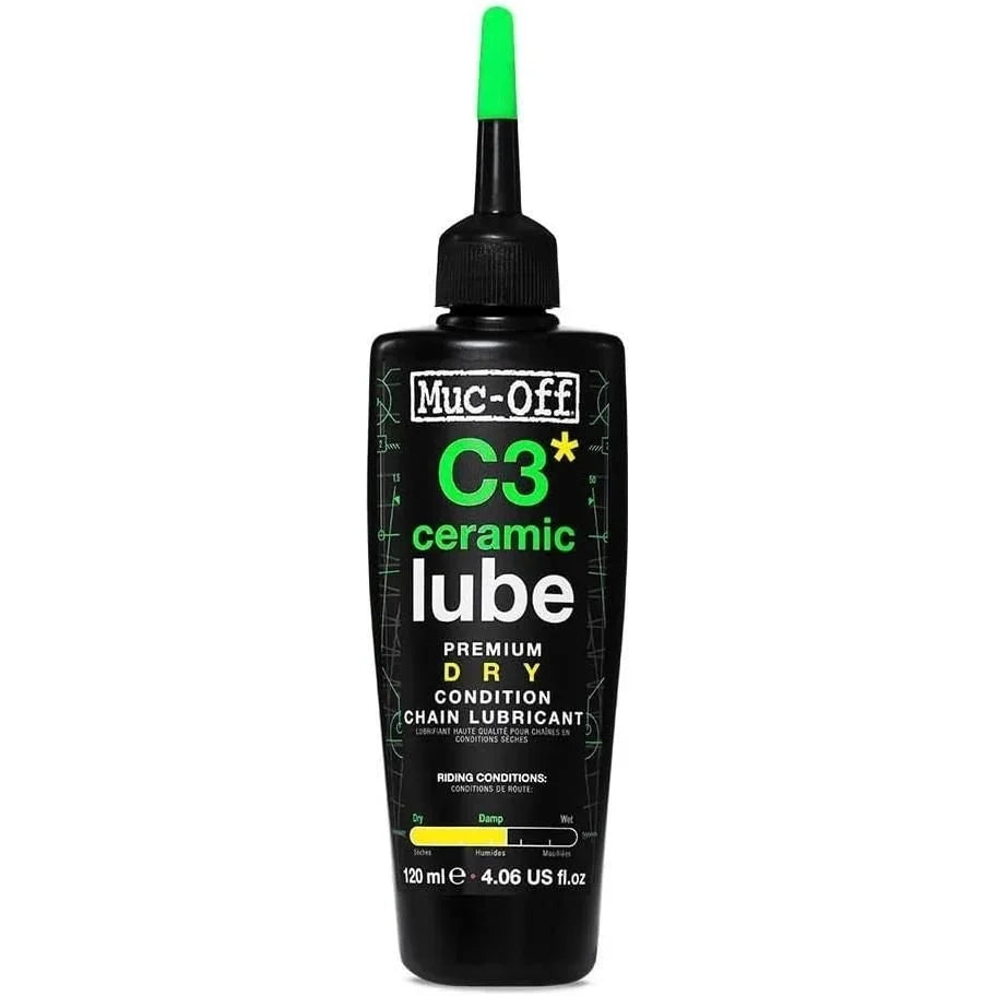 Muc-Off Ceramic Dry Lubricant, 120ml with UV Torch Cycling Accessories - Lube Muc-Off
