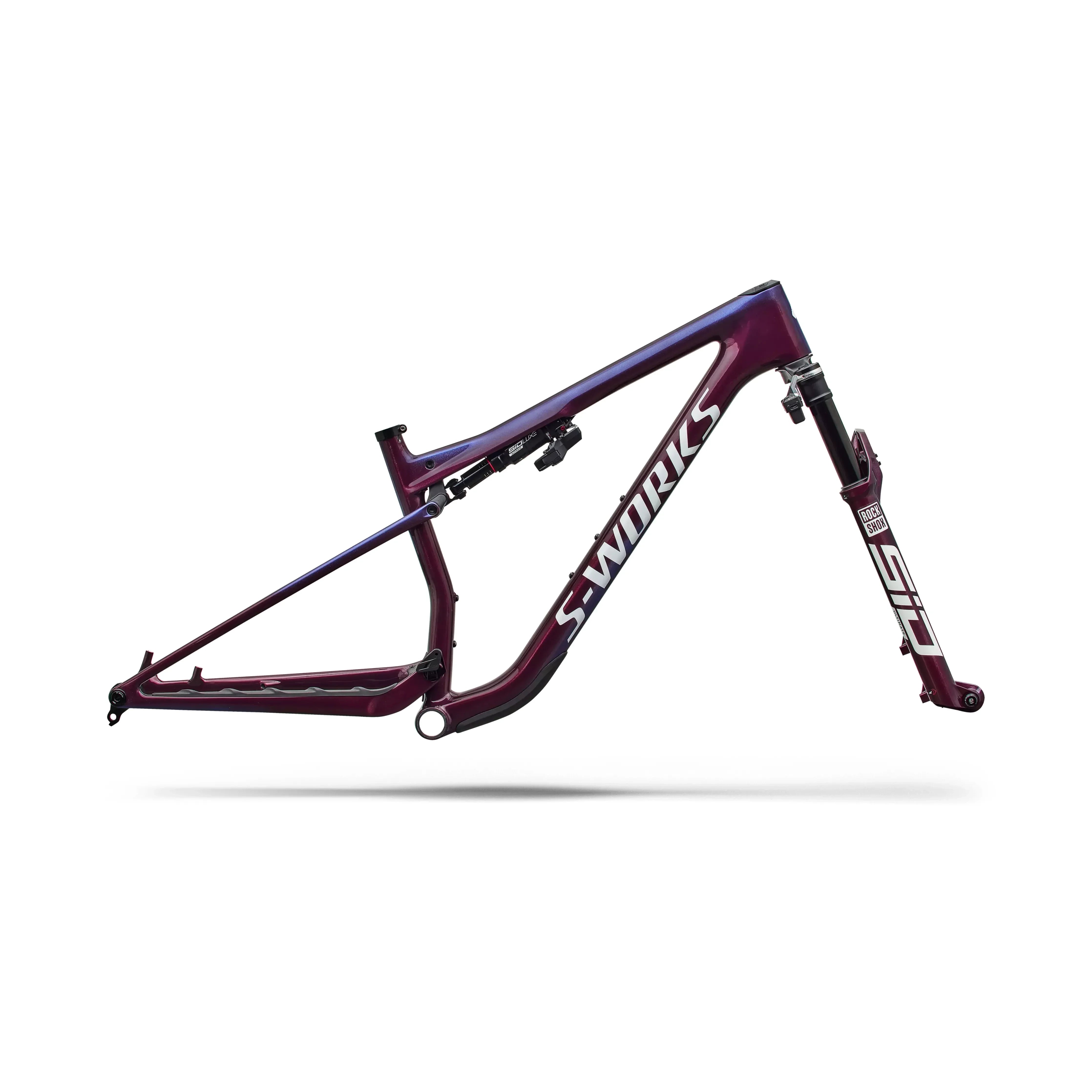 Specialized Epic 9 S-Works Frameset Bicycle - Frame Specialized Large Gloss Bordeaux Metallic / Blue Pearl Edge Fade / Metallic White Silver