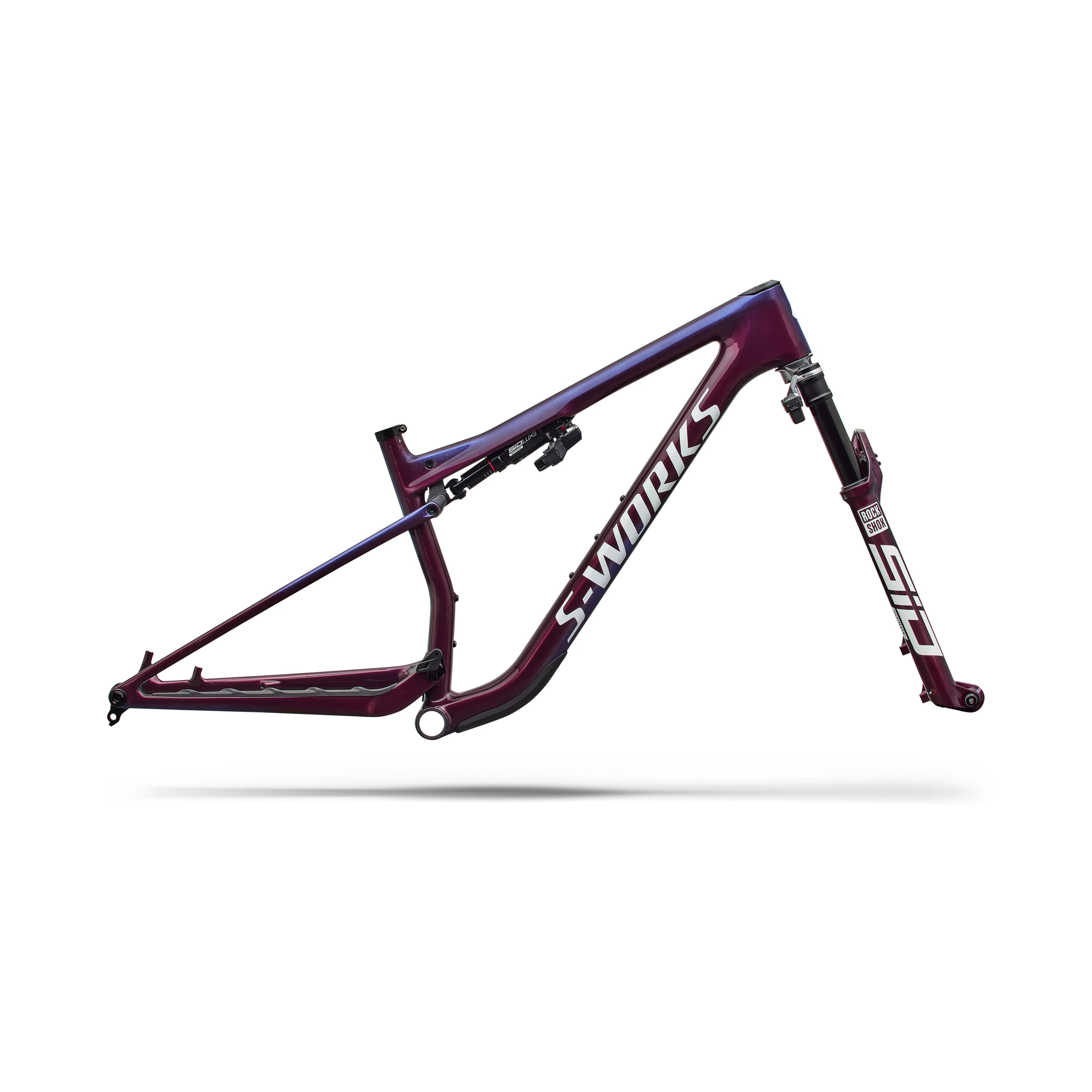 Specialized Epic 9 S-Works Frameset Bicycle - Frame Specialized Large Gloss Bordeaux Metallic / Blue Pearl Edge Fade / Metallic White Silver
