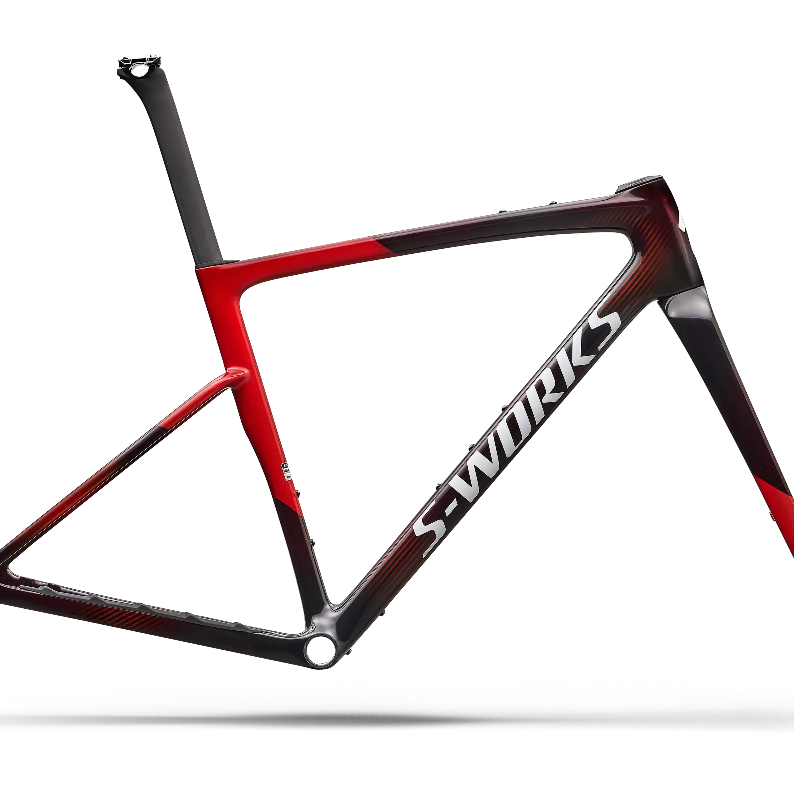 Specialized Crux 5 Frameset - Fact 12r Carbon Bicycle - Frame Specialized 49 Cayenne Metallic/red Tint/white Silver Metallic