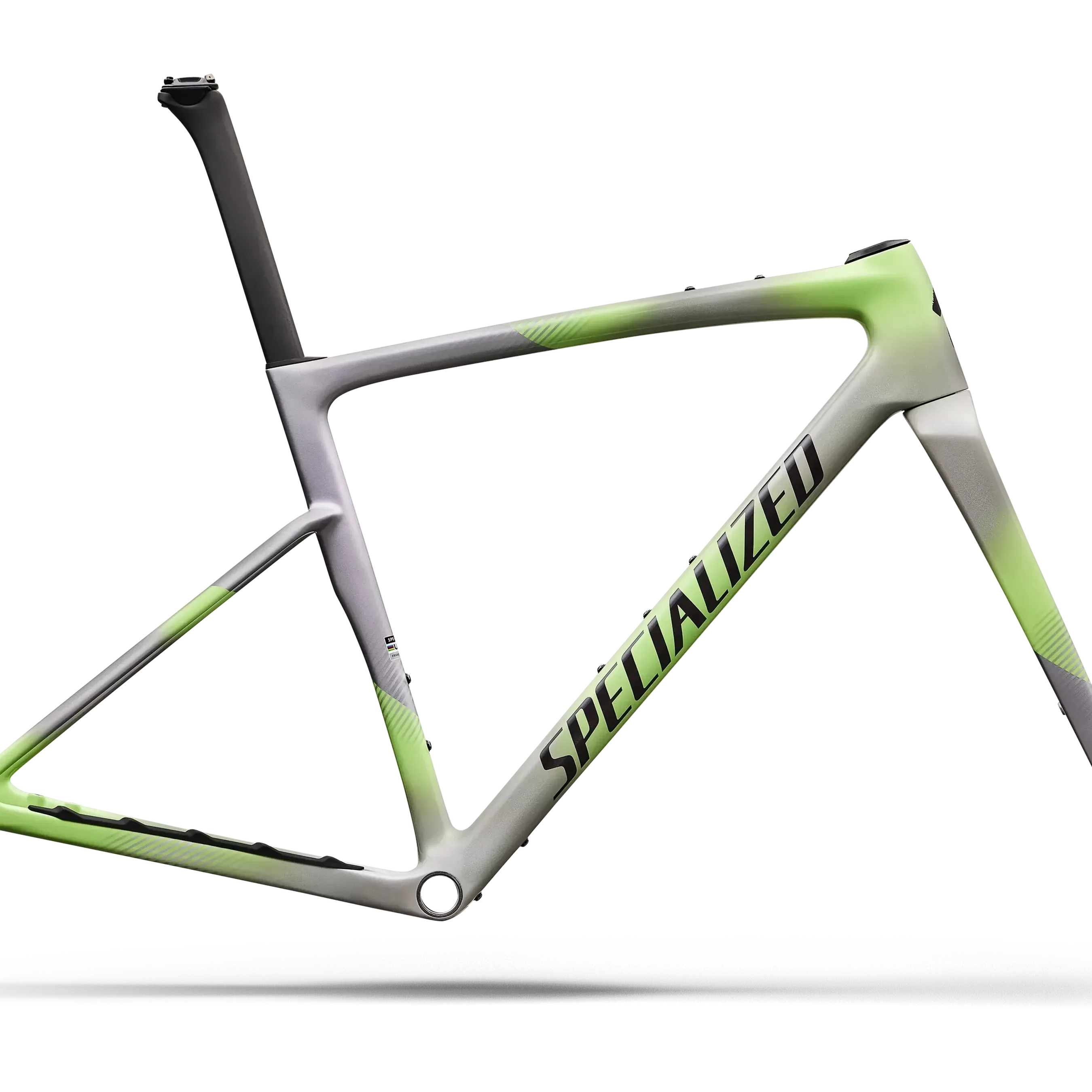 Specialized Crux 5 Frameset - Fact 10r Carbon Bicycle - Frame Specialized 49 Dolomite Metallic/powder Lime/nebula Metallic
