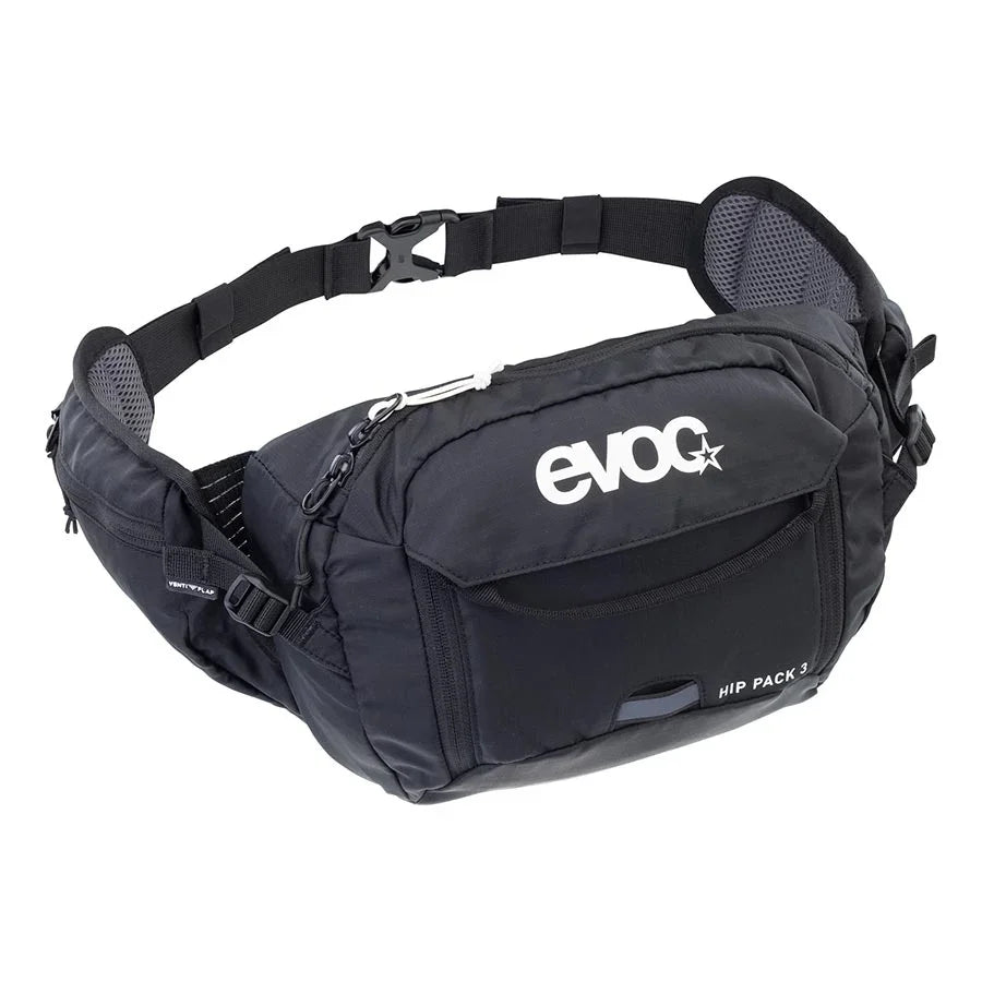 EVOC, Hip Pack 3 + 1.5L Bladder, Hip Pack, 3L, Included (1.5L) Backpacks and Bags - Cycling Hydration Packs and Vests EVOC Black