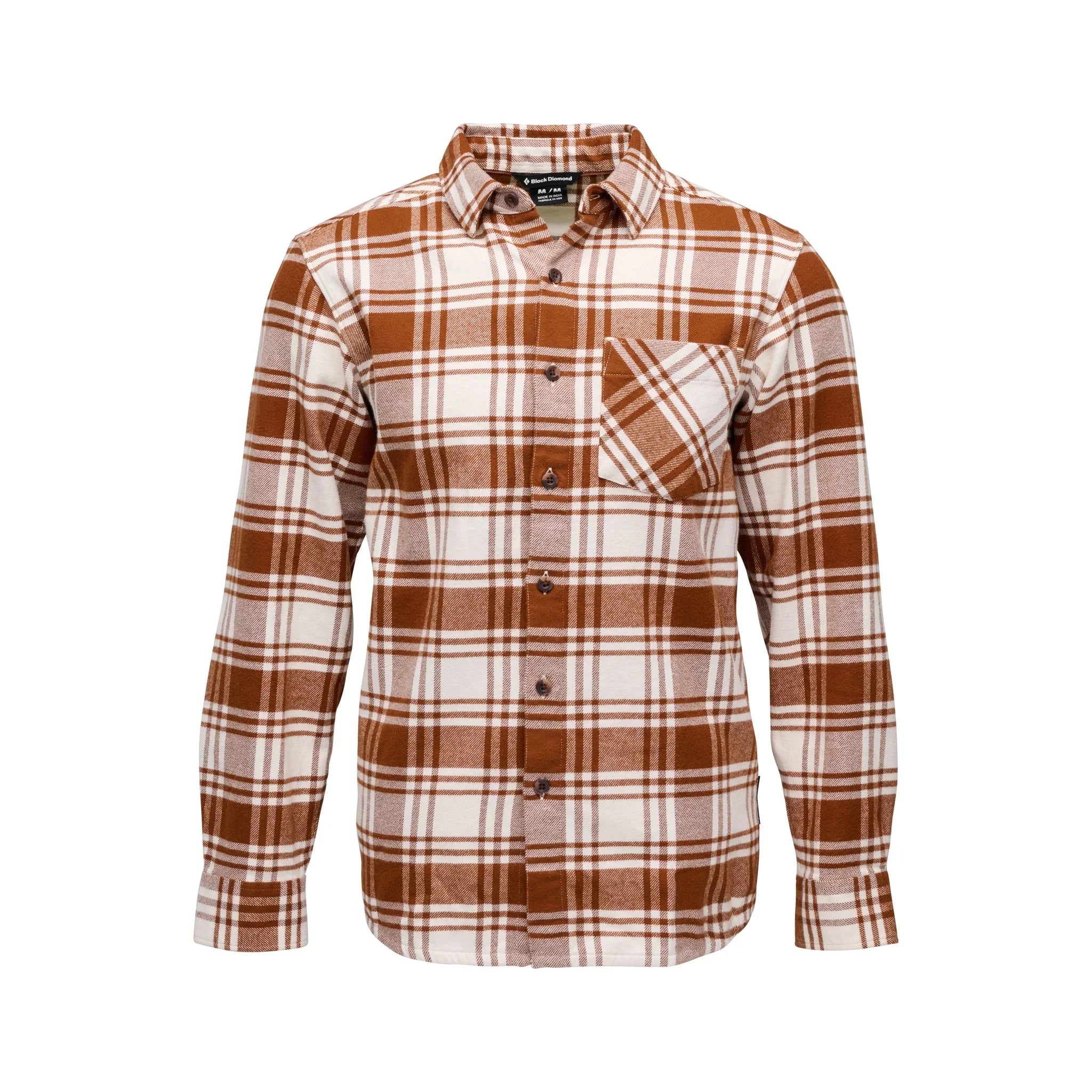 Black Diamond W Project Flannel Winter Apparel - Winter Apparel Womens Mid Layer Top Black Diamond Extra Small Clay-Off White Plaid