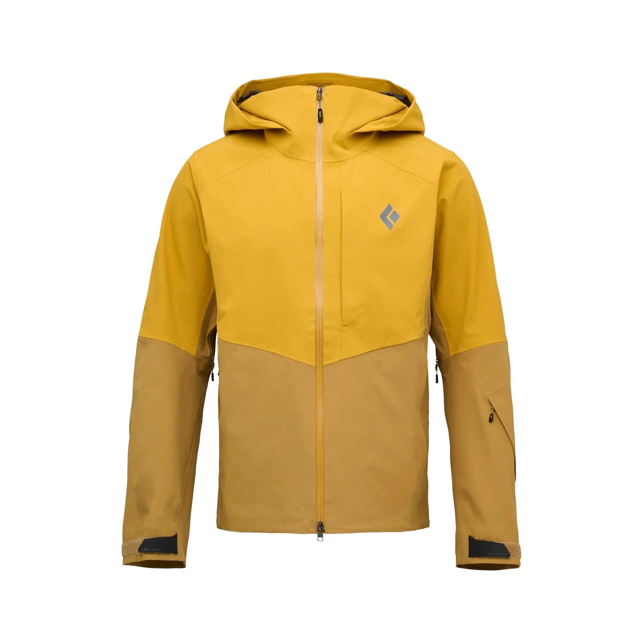 Black Diamond M Recon Stretch Shell Winter Apparel - Winter Apparel Mens Hardshell Top Black Diamond Small Amber-Flax