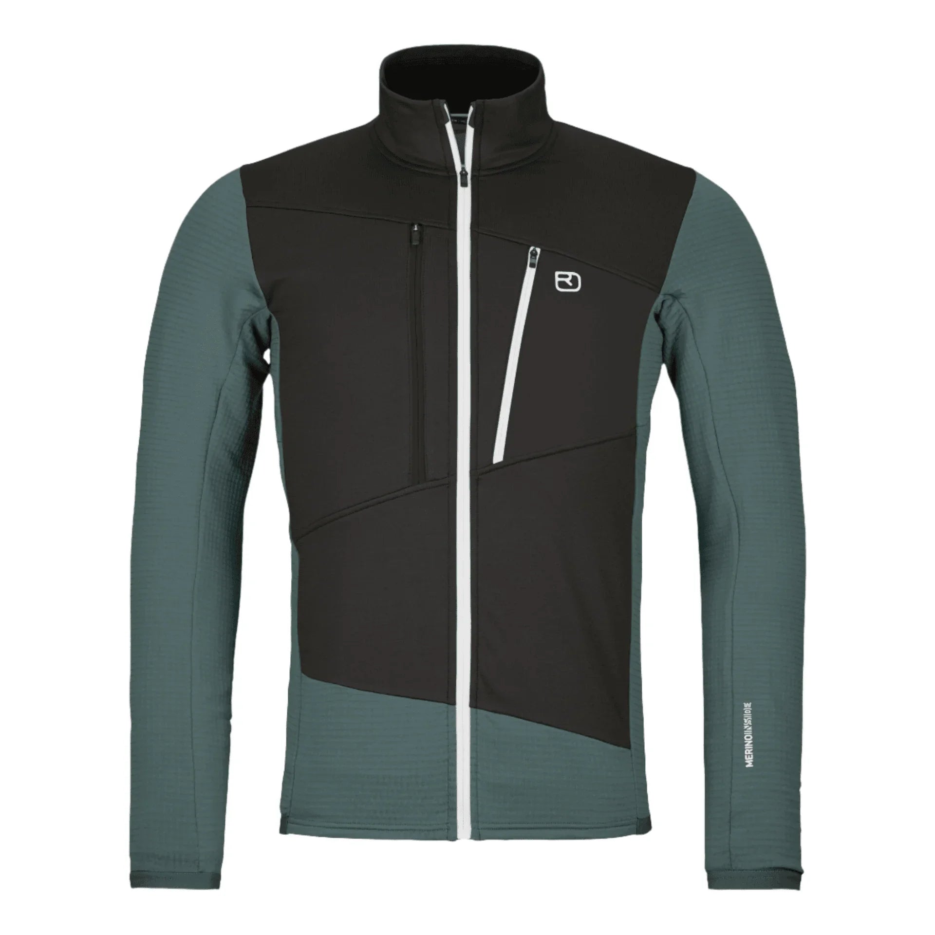 Ortovox M Fleece Grid Jacket Winter Apparel - Winter Apparel Mens Mid Layer Top Ortovox
