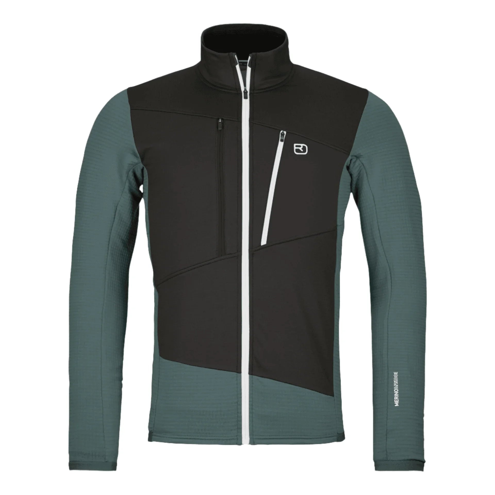 Ortovox M Fleece Grid Jacket Winter Apparel - Winter Apparel Mens Mid Layer Top Ortovox