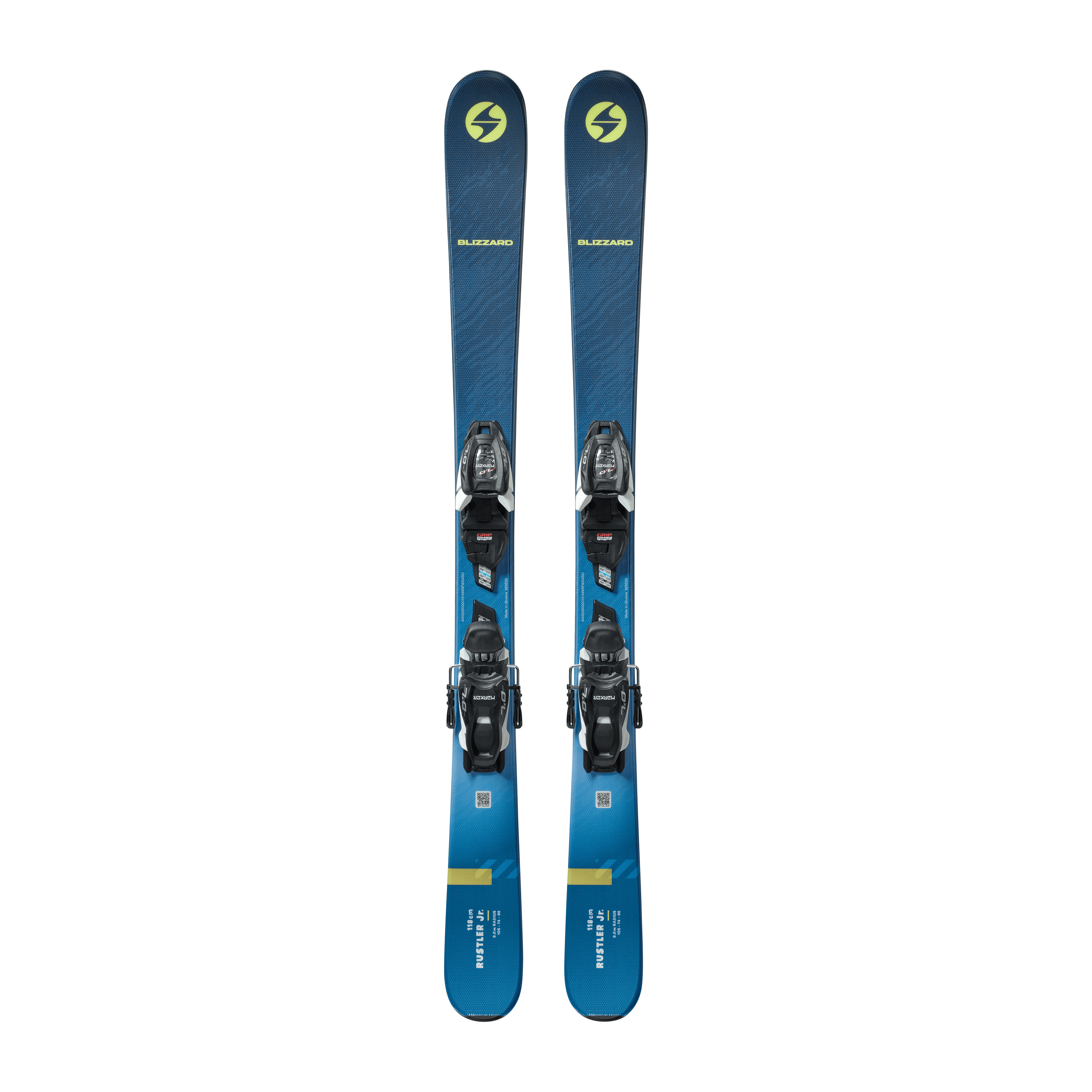 Blizzard Rustler Twin Jr w/ FDT 4.5 Alpine Ski Skis - Alpine Skis - Kids Blizzard