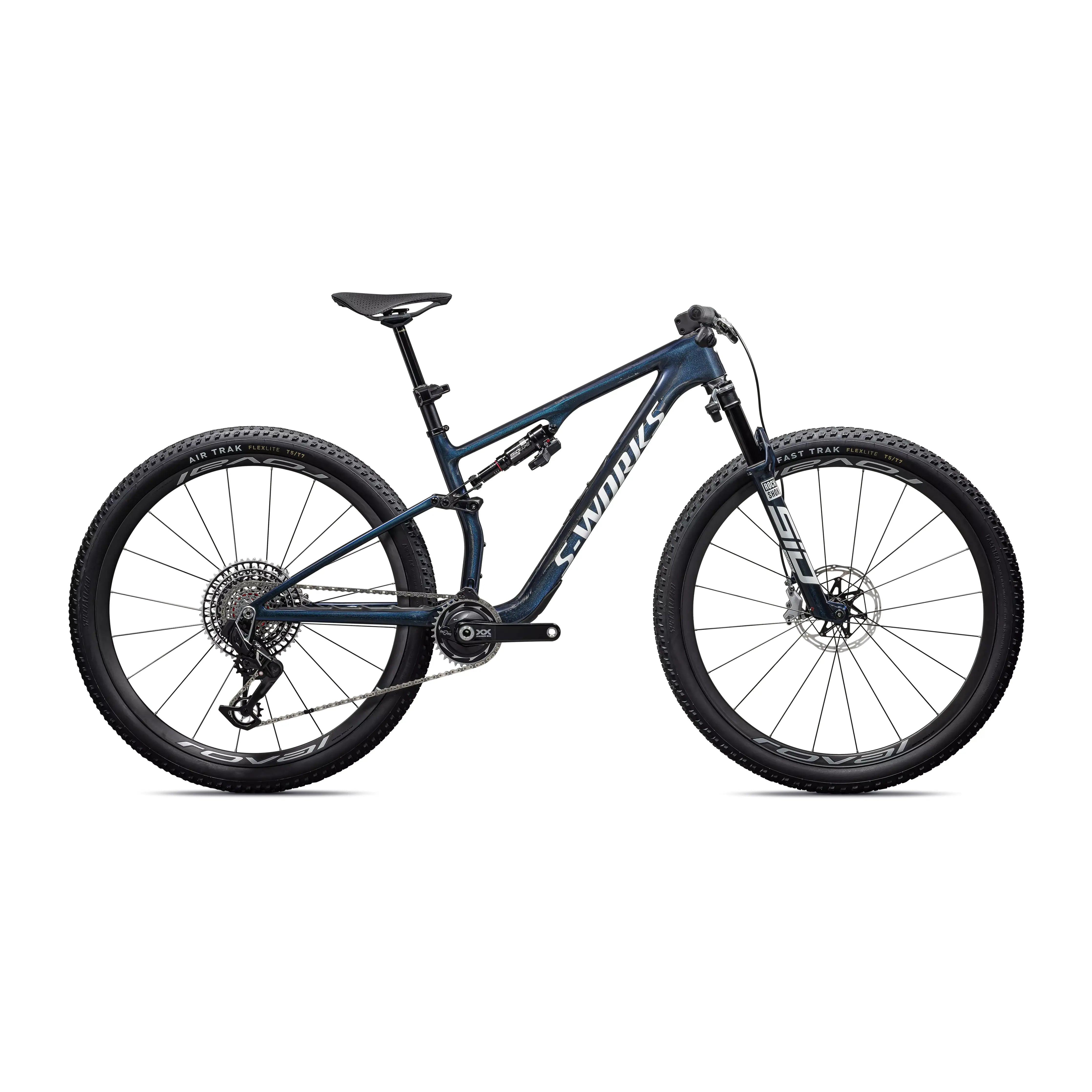 Specialized Epic 8 S-Works Bicycle - Mountain - XC Specialized Small Gloss Cyan Blue Pearl / Metallic White Silver