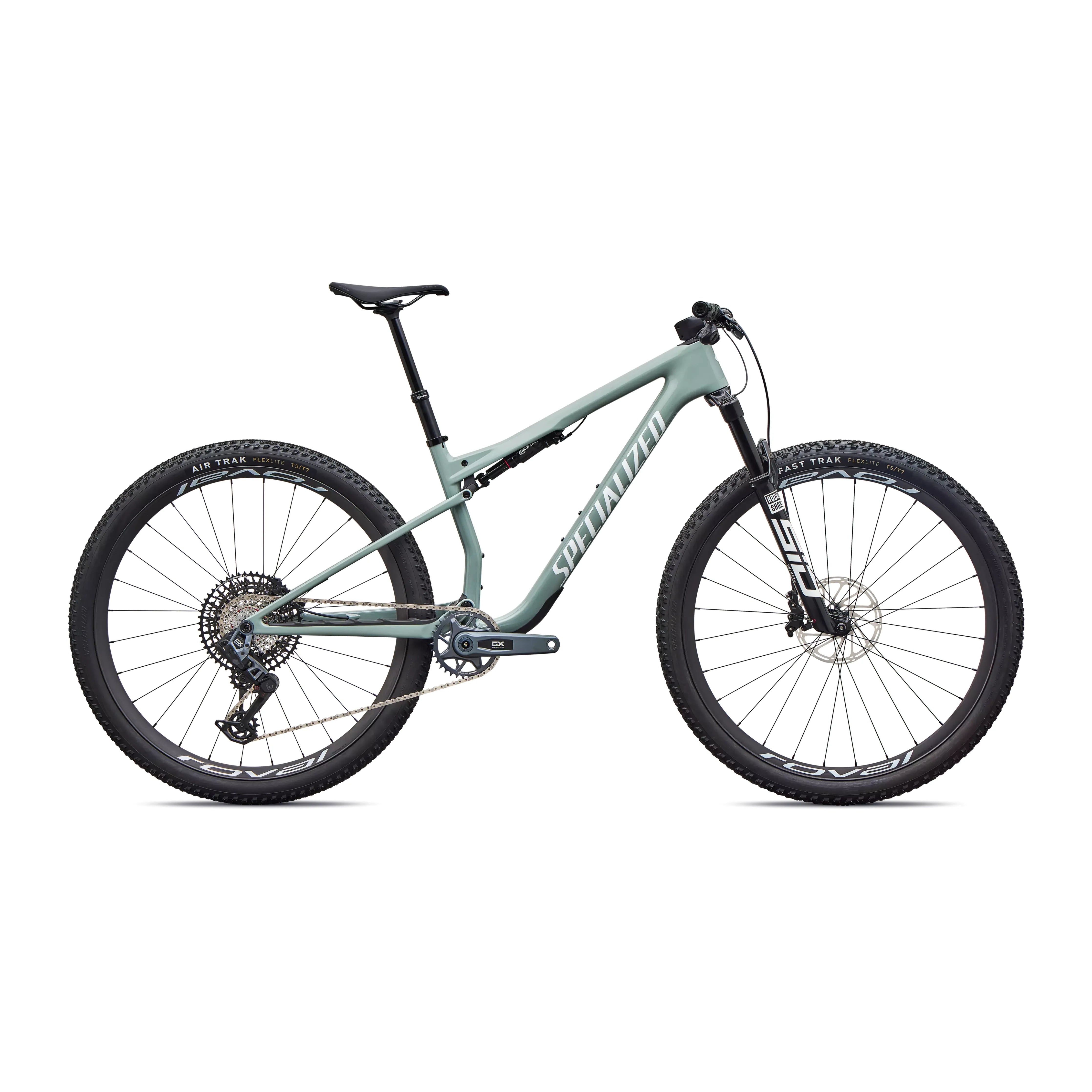 Specialized Epic 9 Expert Bicycle - Mountain - XC Specialized Large Gloss Agave Grey / Metallic White Silver