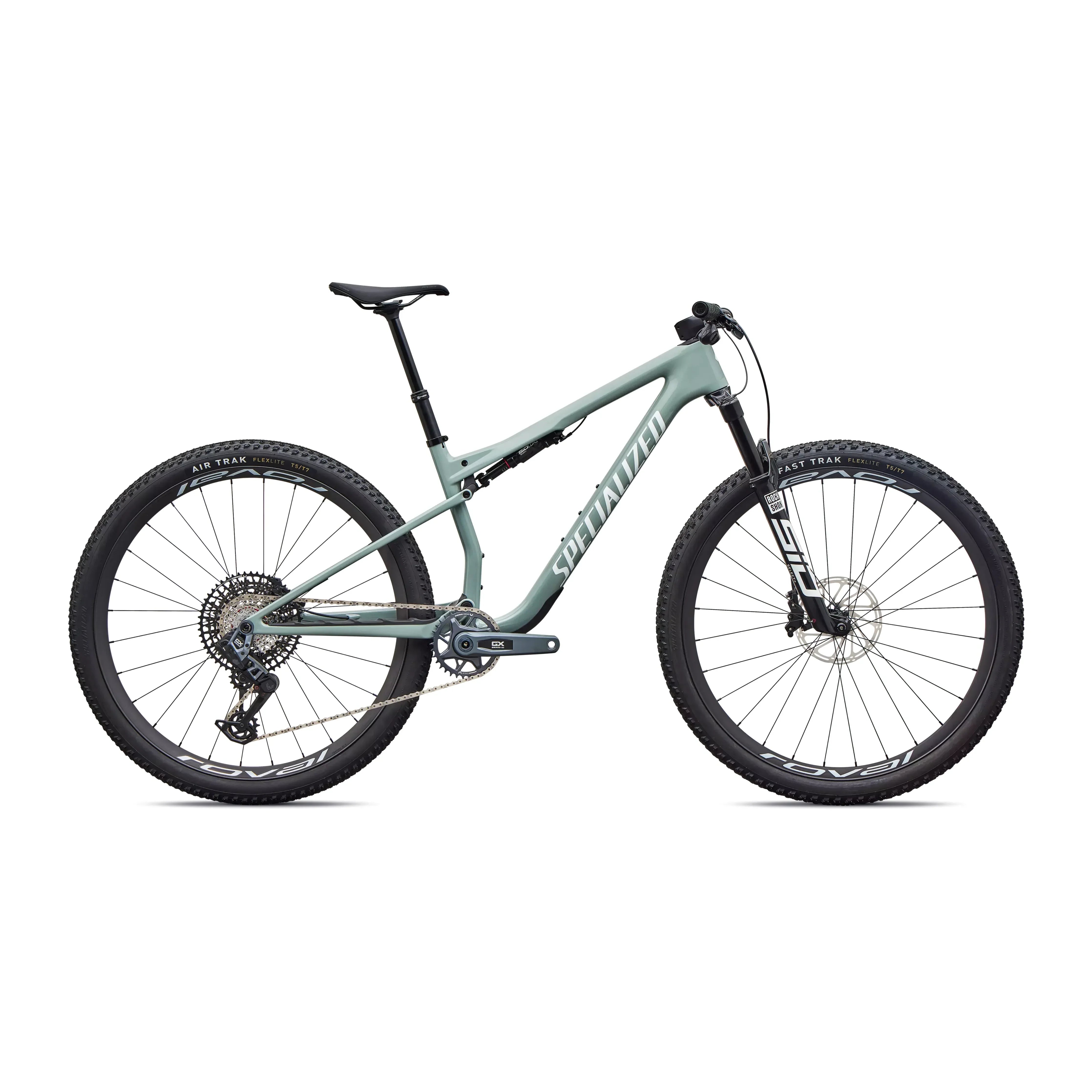 Specialized Epic 9 Expert Bicycle - Mountain - XC Specialized Large Gloss Agave Grey / Metallic White Silver