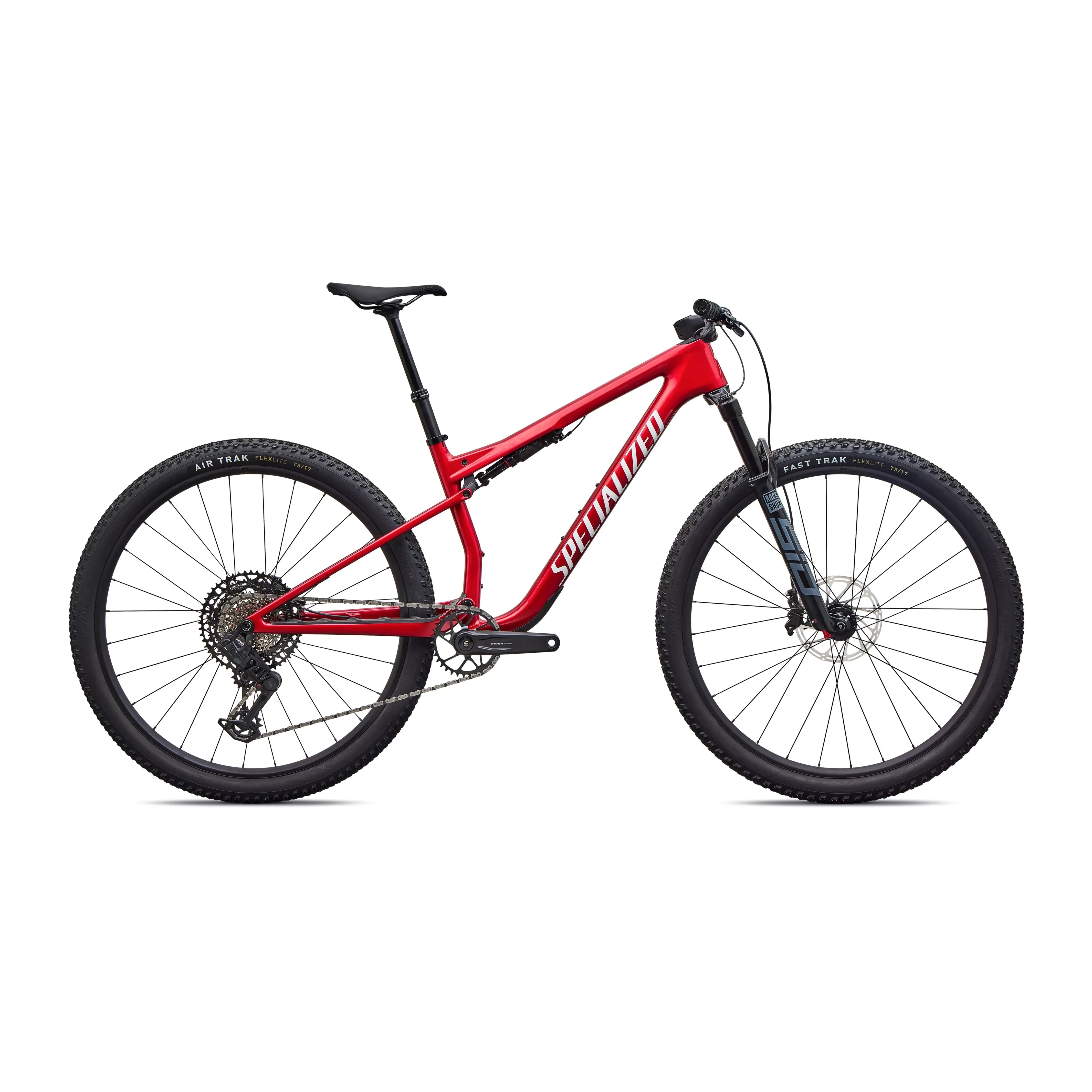 Specialized Epic 9 Comp Bicycle - Mountain - XC Specialized Large Gloss Ruby Metallic / Metallic White Silver