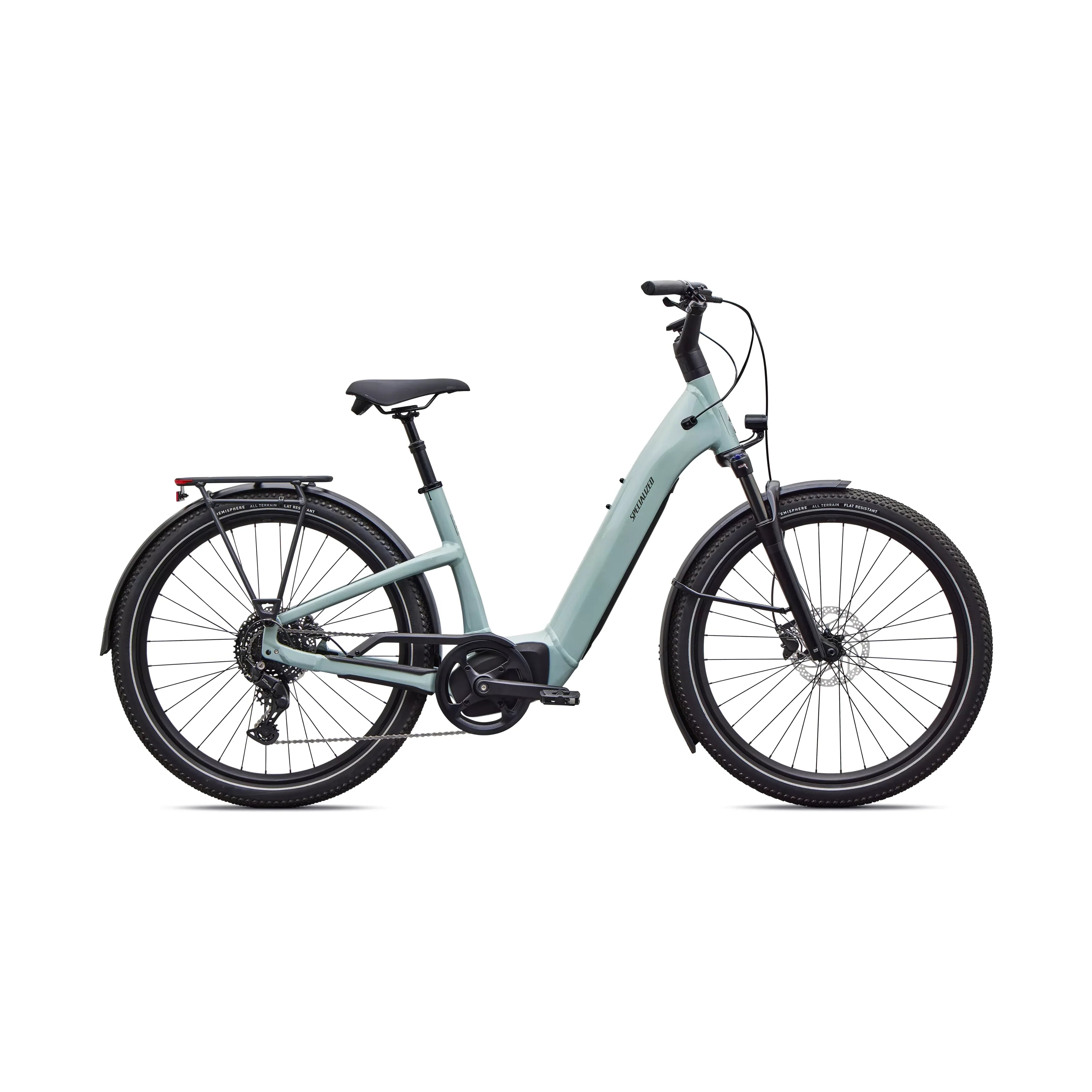 Specialized Turbo Como 4.0 Bicycle - E-Bikes - Hybrid - Step-Through Specialized Large Agave Grey/Oak Green Metallic