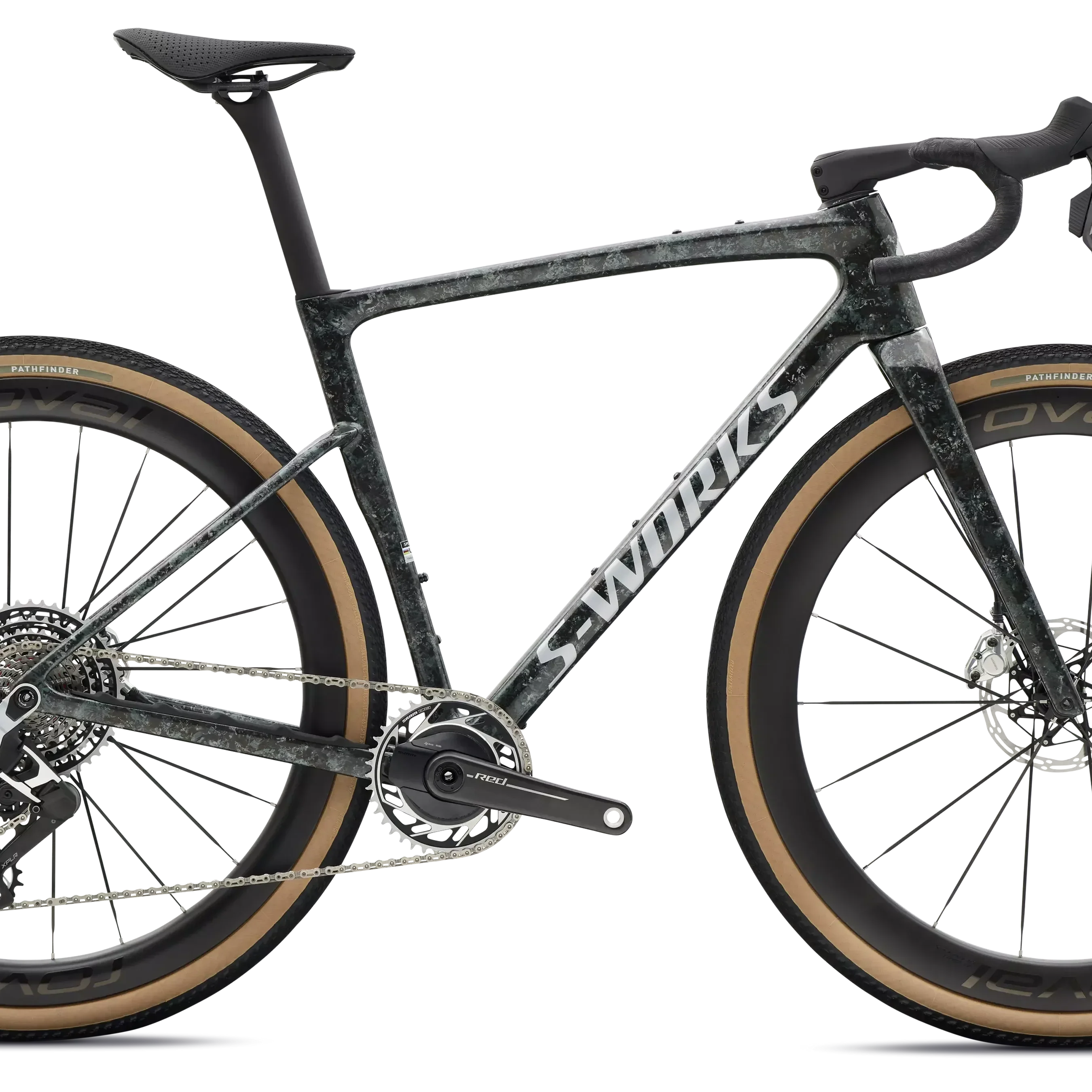 Specialized S-Works Crux 5 - SRAM RED XPLR Bicycle - Gravel Specialized 49 Fjord Gold Sandstone Blurred Impasto/gloss Flake Silver