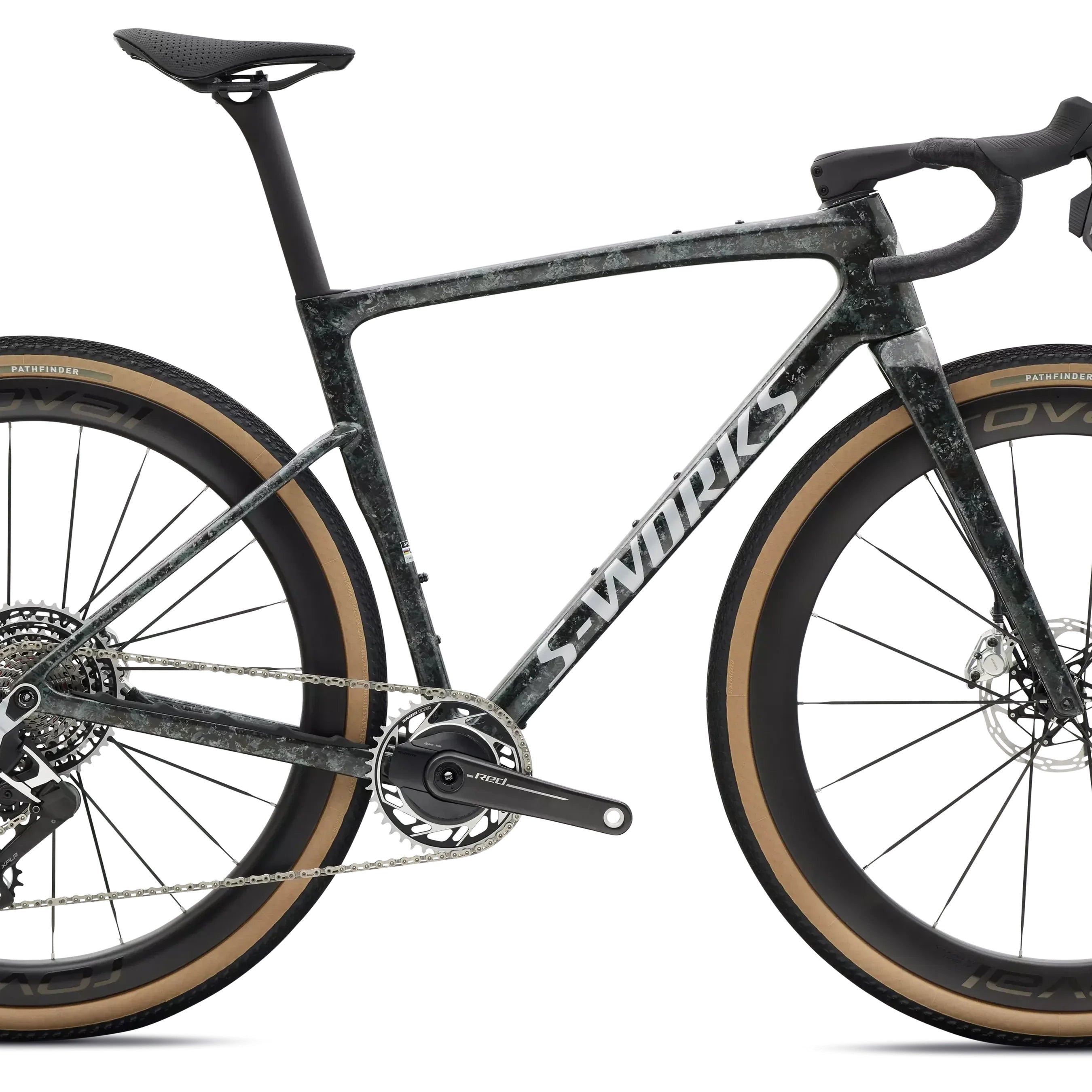 Specialized S-Works Crux 5 - SRAM RED XPLR Bicycle - Gravel Specialized 49 Fjord Gold Sandstone Blurred Impasto/gloss Flake Silver