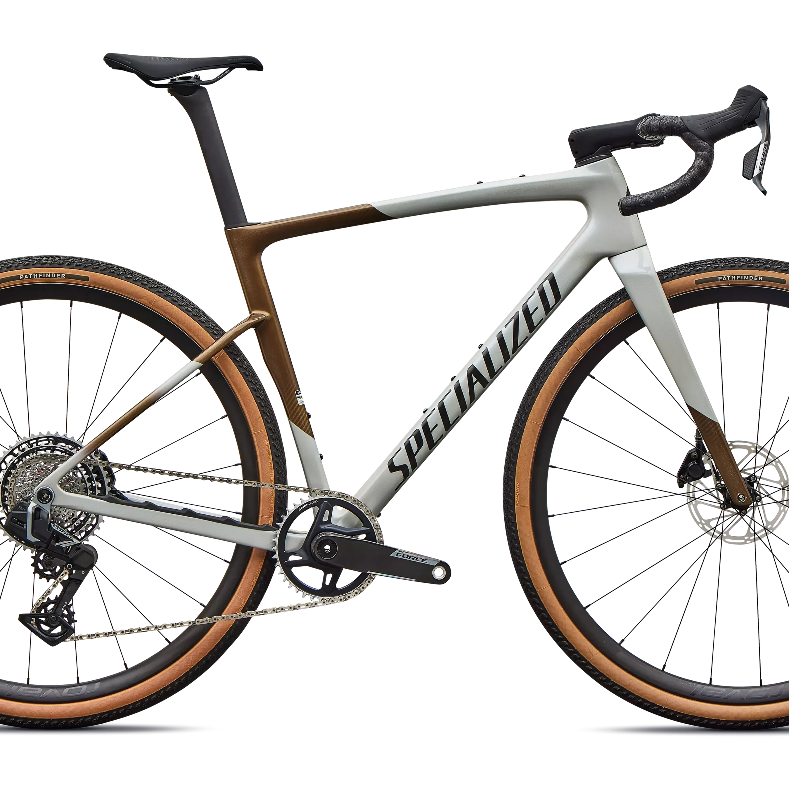 Specialized Crux 5 Expert - SRAM Force XPLR Bicycle - Gravel Specialized 61 Burnt Gold/dolomite Metallic/obsidian Metallic