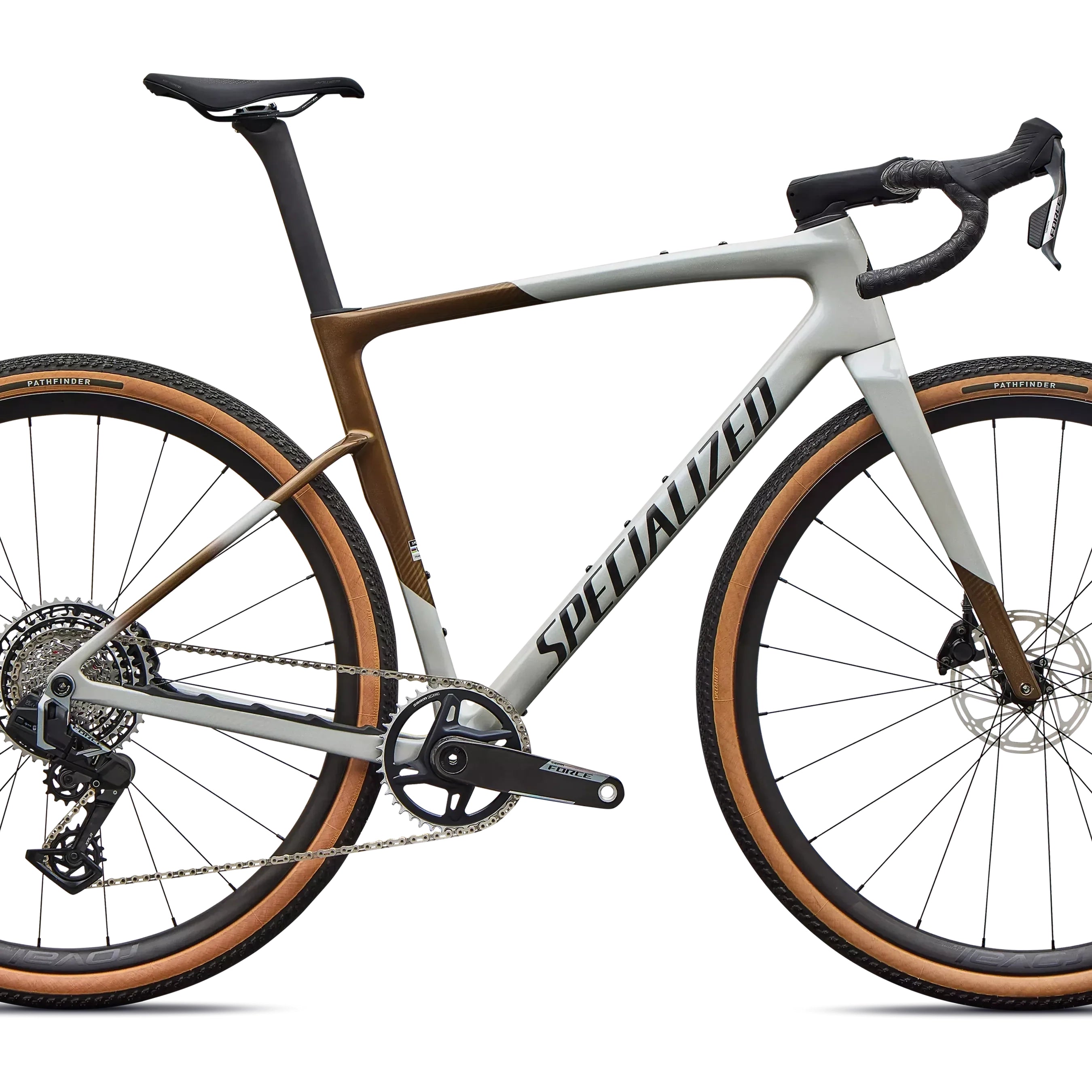 Specialized Crux 5 Expert - SRAM Force XPLR Bicycle - Gravel Specialized 61 Burnt Gold/dolomite Metallic/obsidian Metallic