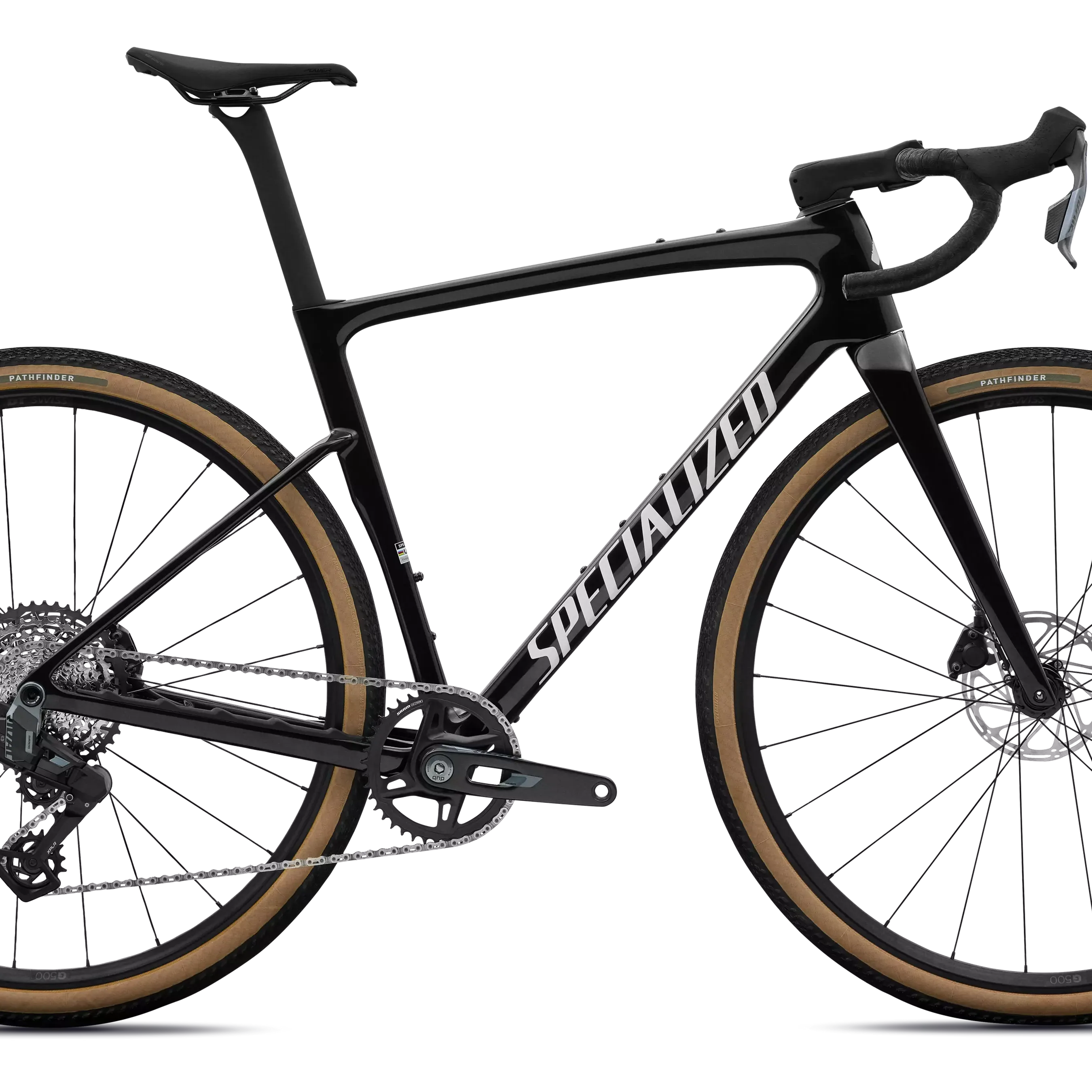 Specialized Crux 5 Comp - SRAM Rival XPLR Bicycle - Gravel Specialized 49 Obsidian Metallic/dune White