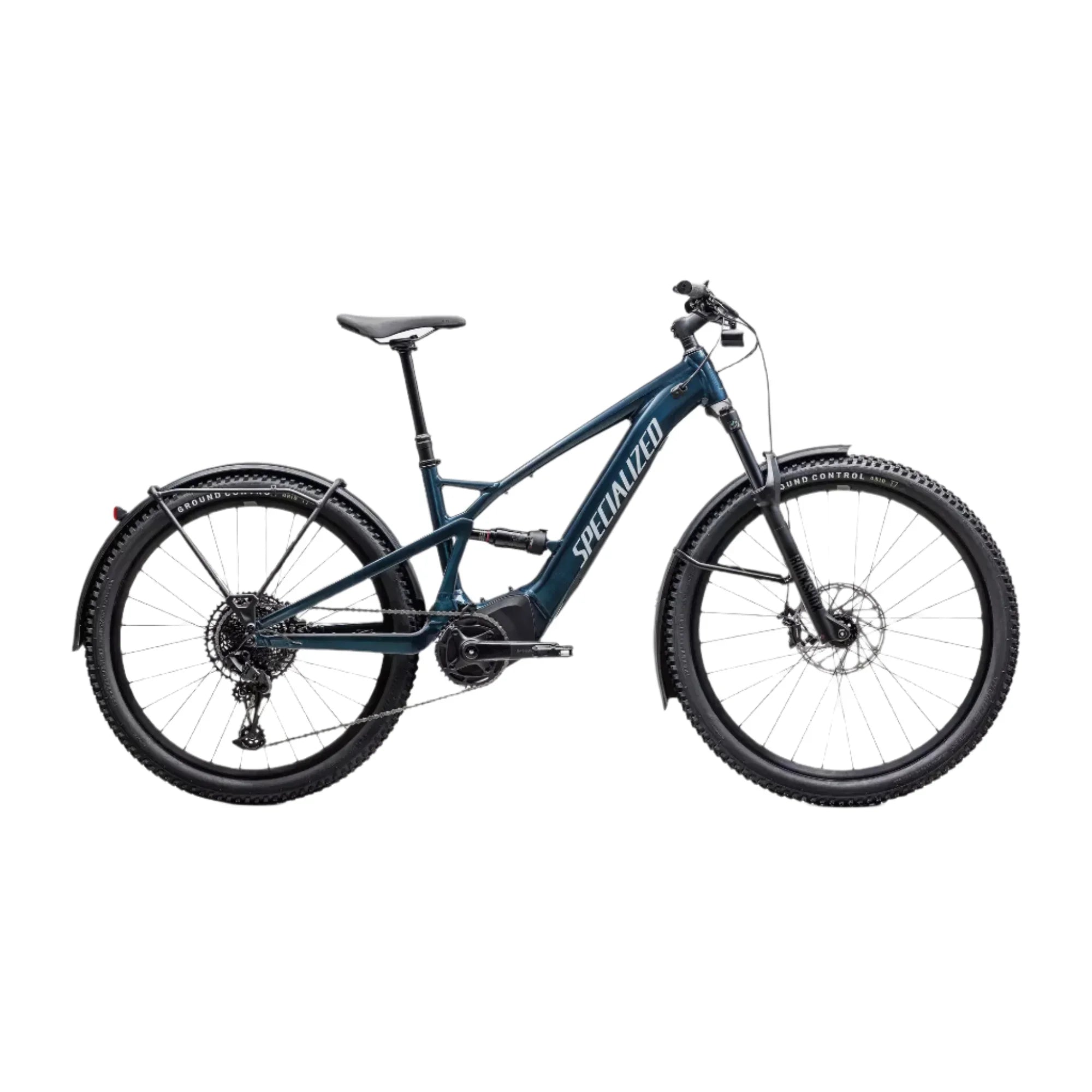 Specialized Turbo Tero X 4.0 Bicycle - E-Bikes - Mountain - Full Suspension Specialized Medium Gloss Metallic Deep Lake / Silver Dust