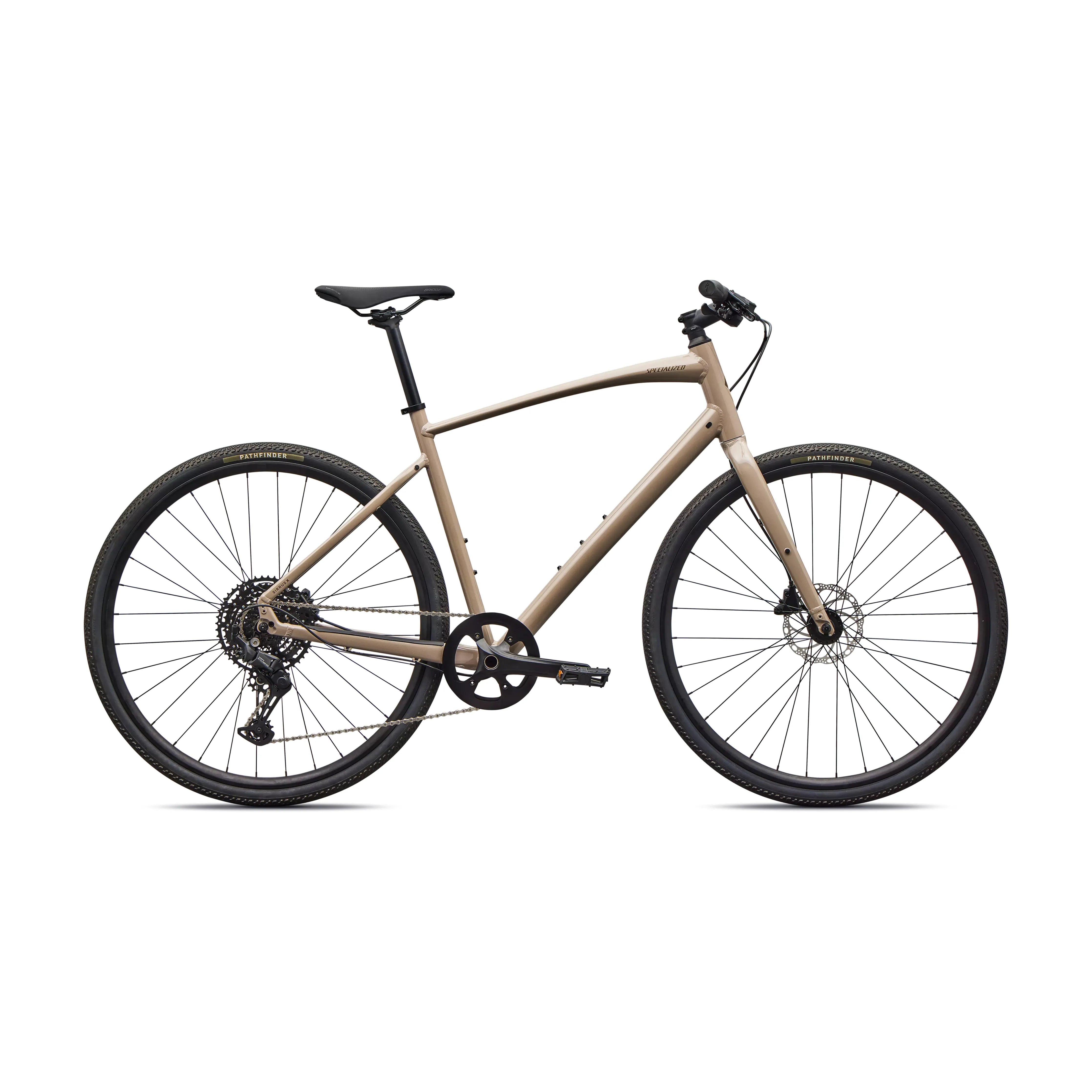 Specialized Sirrus X 3.0 Bicycle - Hybrid Bikes - Regular Specialized XSmall Gloss Sandstone Metallic / Burnt Gold Metallic Frost Reflective